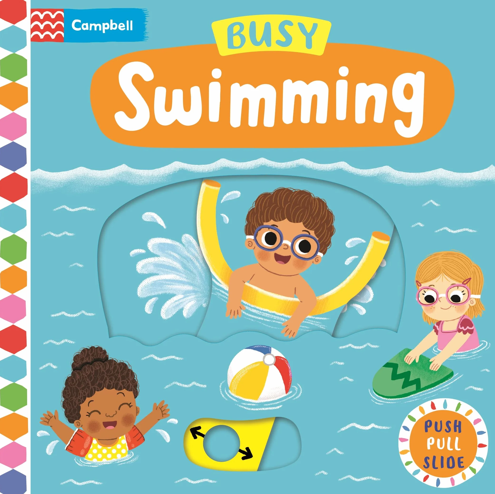 Busy Swimming: A Push, Pull, Slide Book
