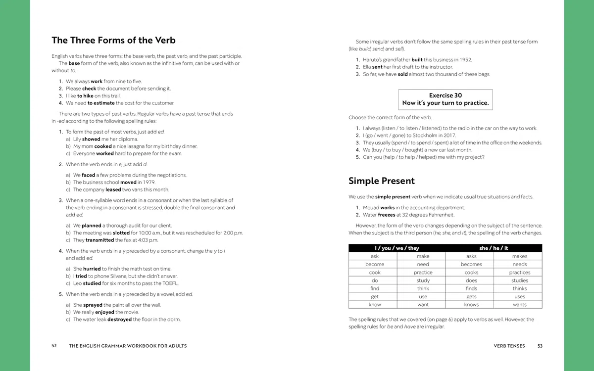 The English Grammar Workbook for Adults: A Self-Study Guide to Improve Functional Writing
