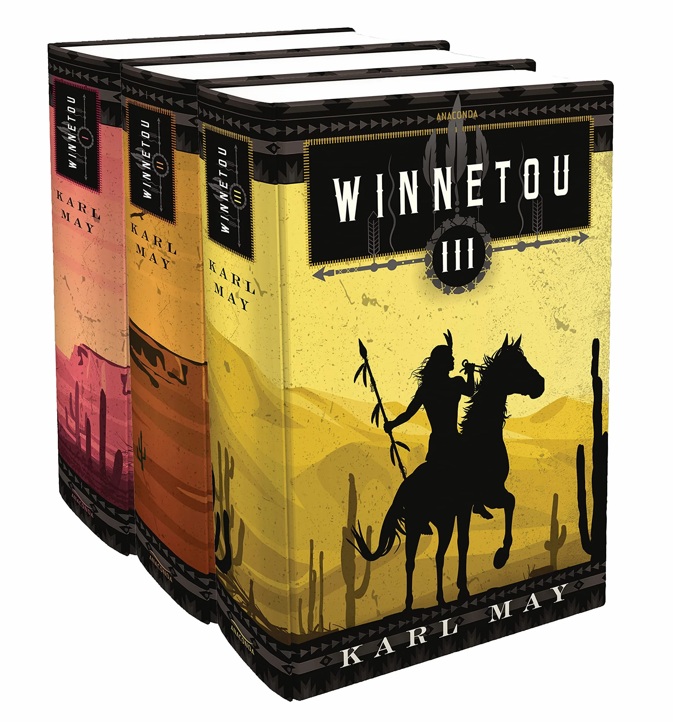Winnetou I-III (3 Bände): Die Original-Bücher zur berühmtesten Figur der Wildwest-Literatur. Karl Mays Abenteuergeschichten um den großen Apachen-Häuptling und seinen Freund Old Shatterhand
