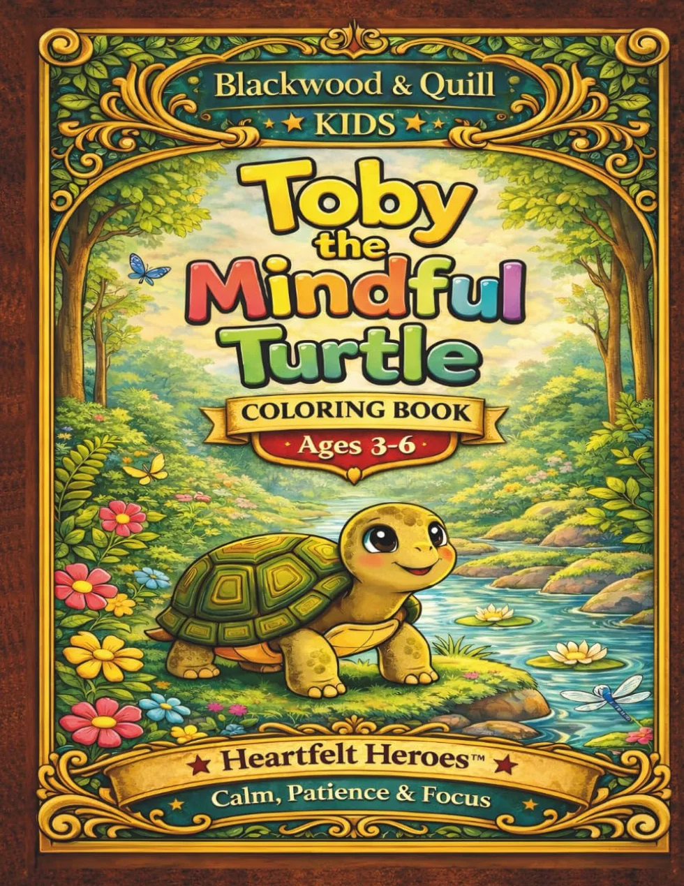 Toby the Mindful Turtle: A Coloring Book for Children from 3 to 6 Calm, Patience & Focus