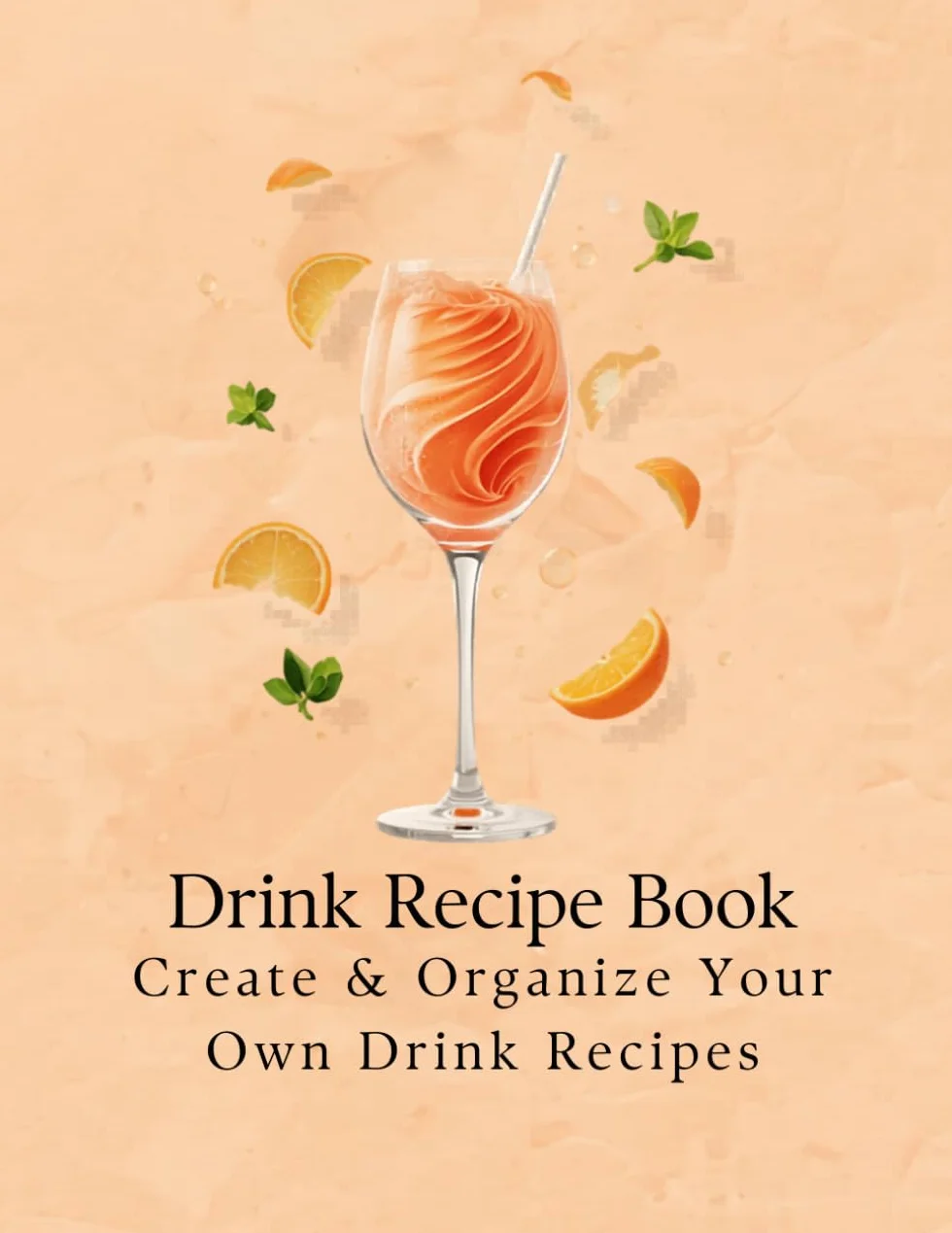 Drink Recipe Book: Cocktail & Mocktail Recipe Journal for Women, Men – Write Your Own Homemade Drinks, Mixology Notebook, Beverage Organizer