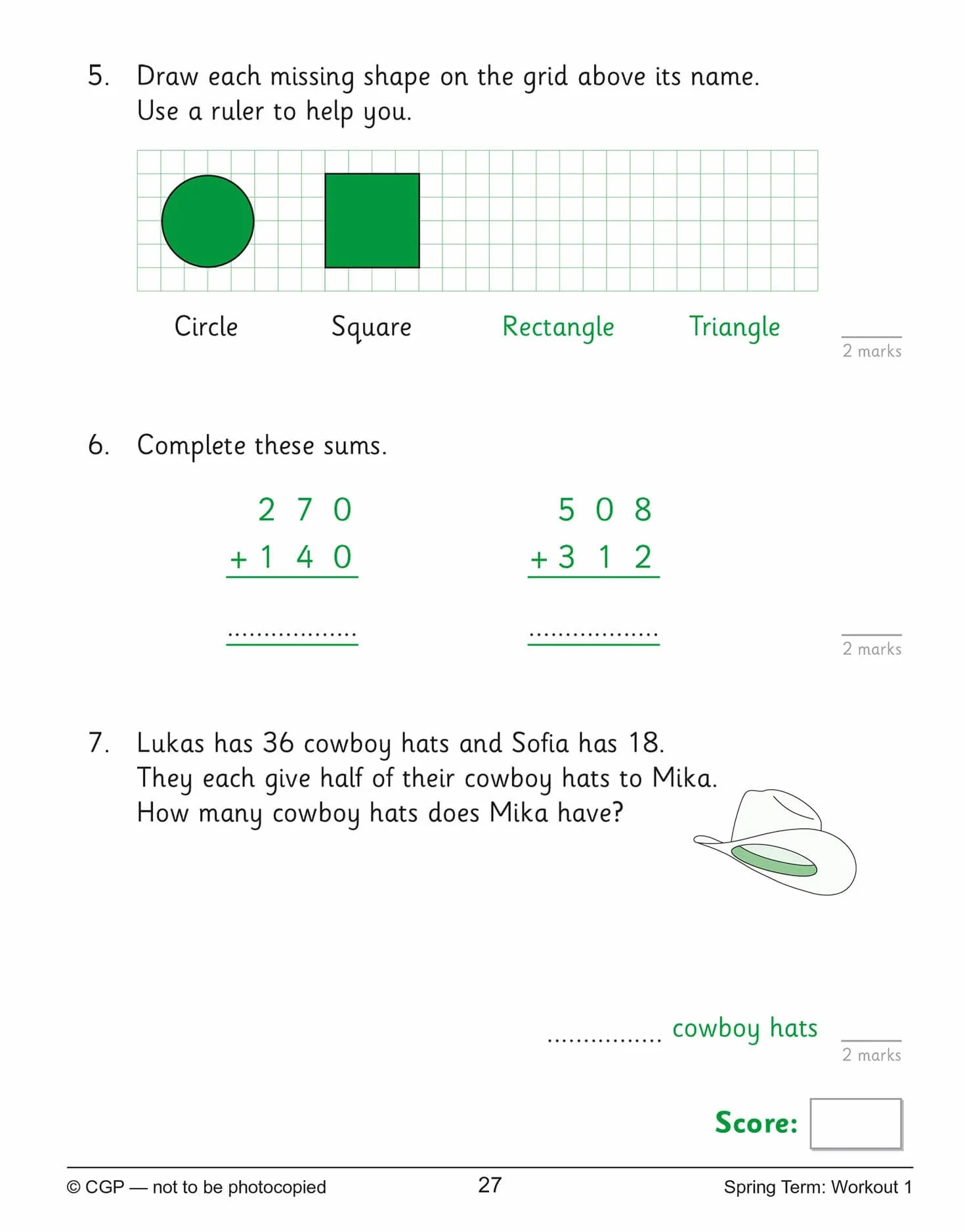 KS2 Year 3 Maths 10-Minute Weekly Workouts