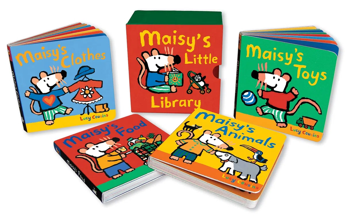 Maisy's Little Library: The perfect baby and toddler gift, a cute first words collection of board books about toys, food, clothing and animals