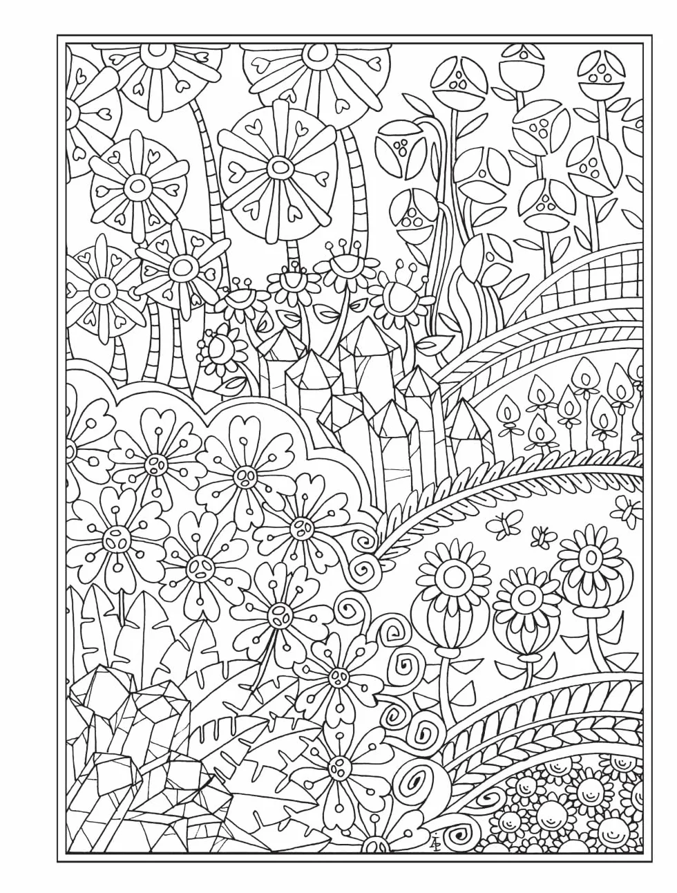 Creative Haven Entangled Gardens Coloring Book