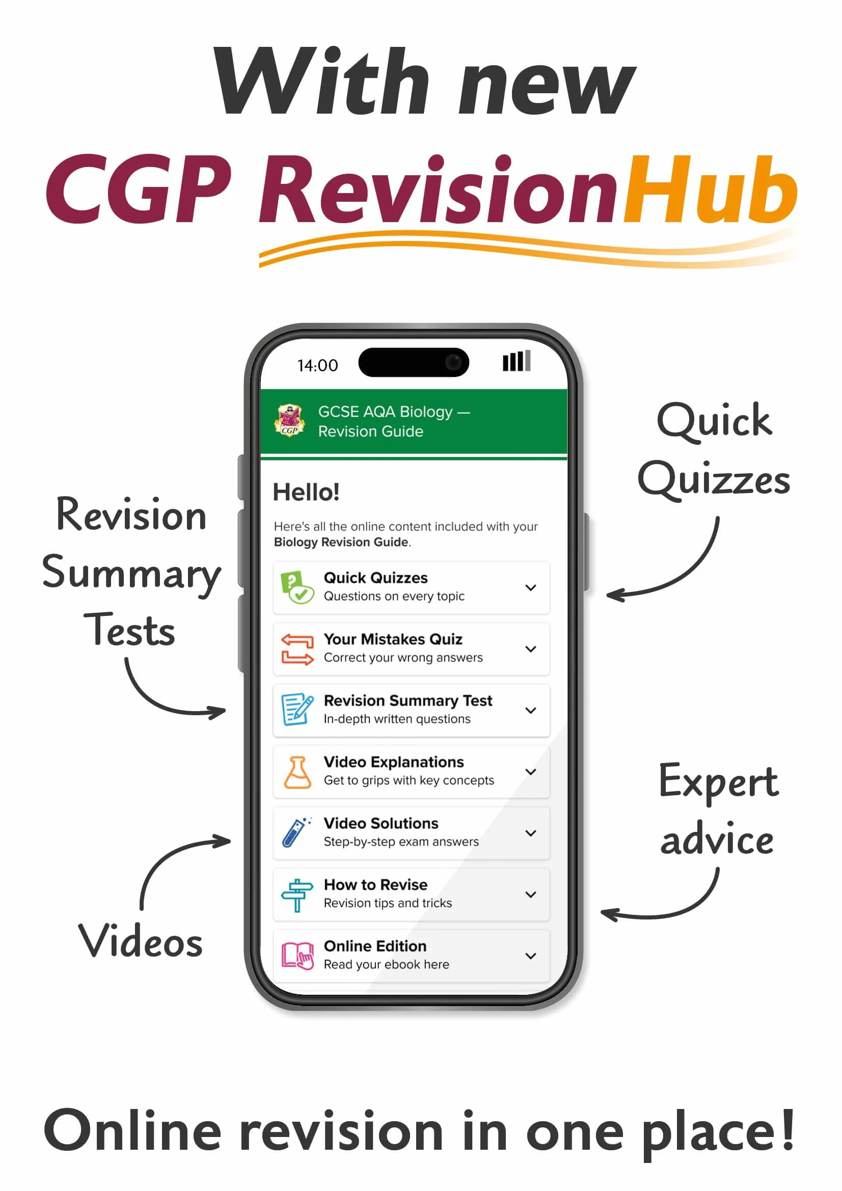 New GCSE Biology AQA Higher Revision Guide with CGP RevisionHub