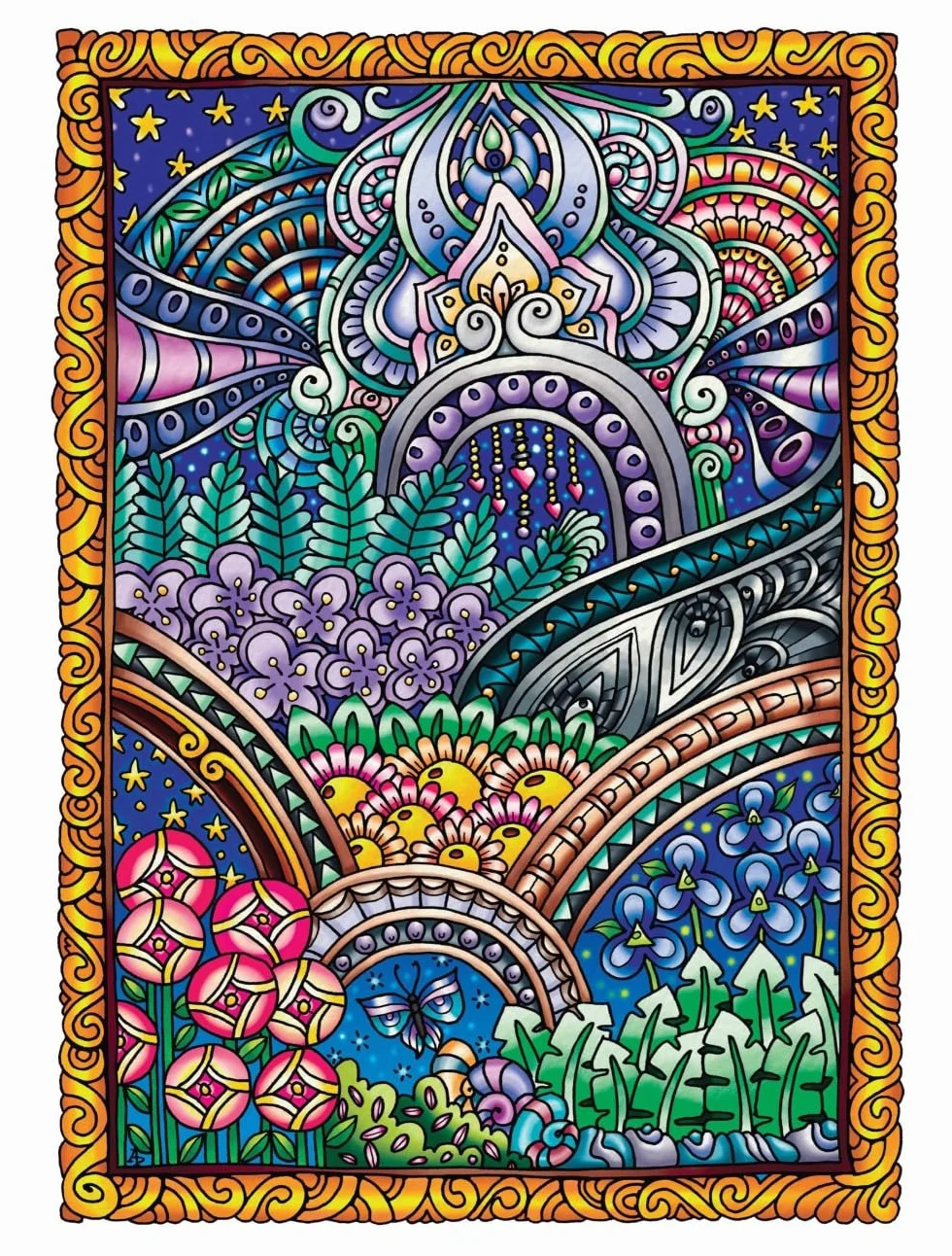 Creative Haven Entangled Gardens Coloring Book