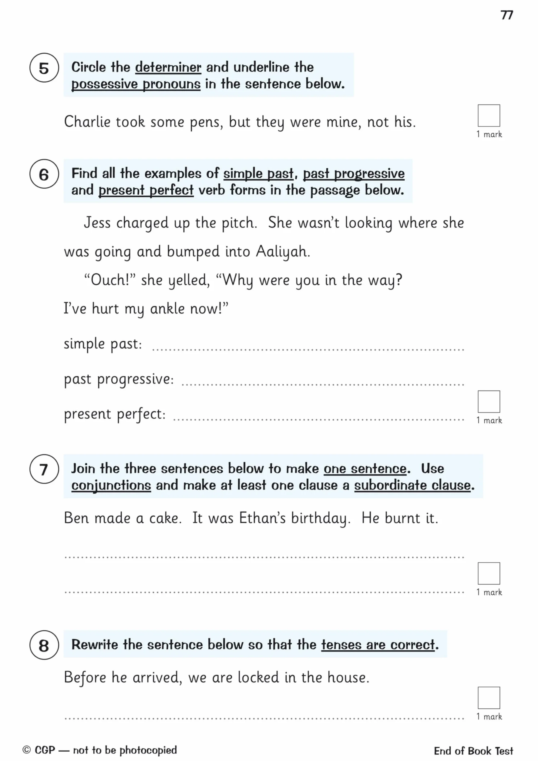 KS2 English Year 4 Stretch Grammar, Punctuation & Spelling Targeted Question Book (with Answers)
