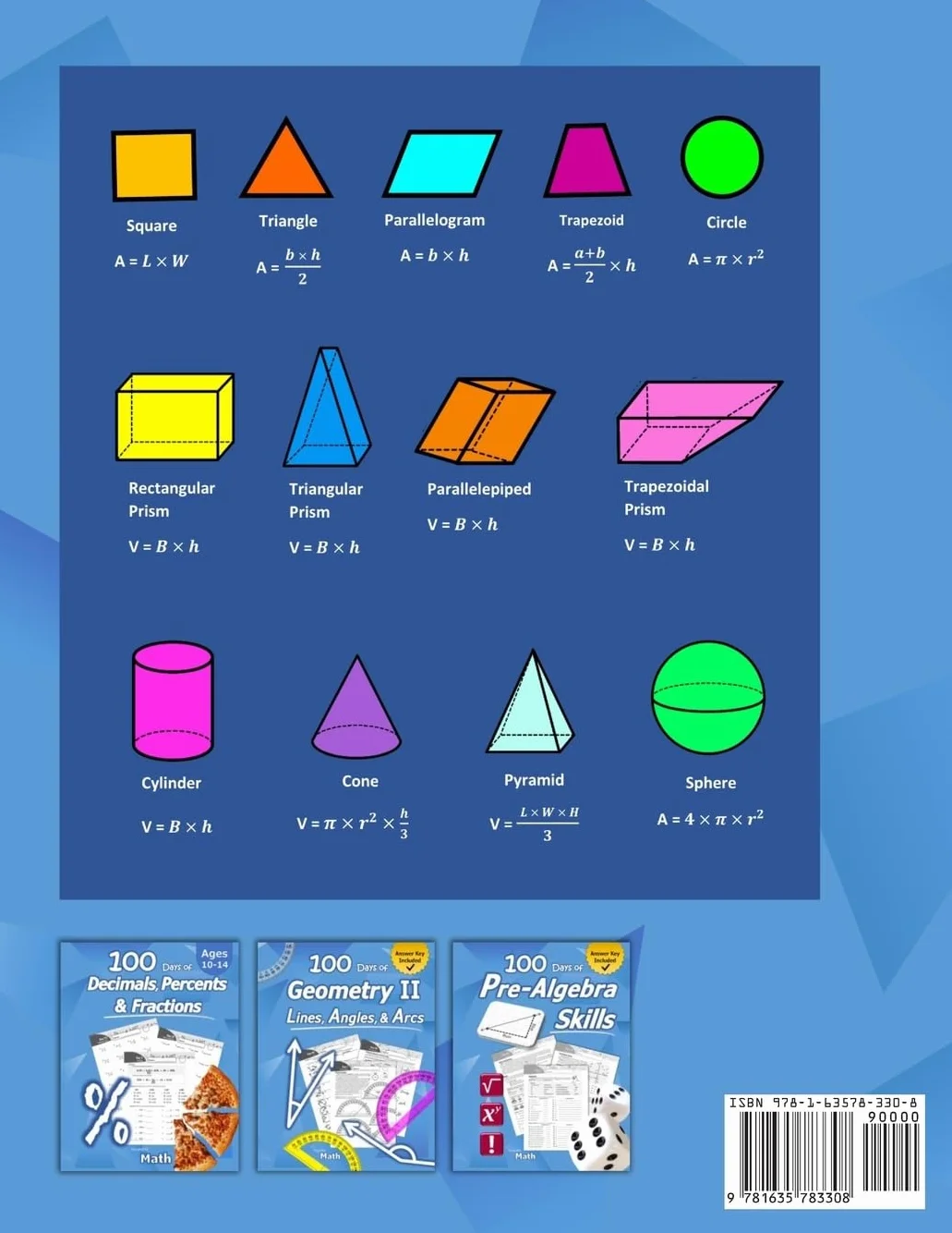 Humble Math - Area, Perimeter, Volume, & Surface Area: Geometry for Beginners - Workbook with Answer Key (KS2 KS3 Maths) Elementary, Middle School, High School Math – Geometry for Kids