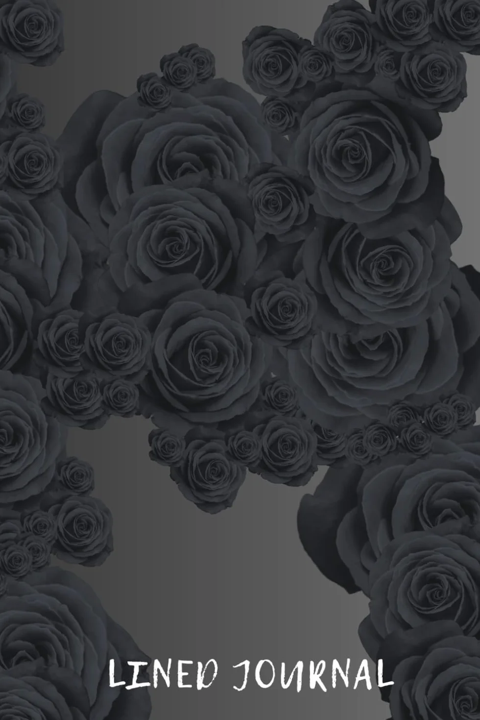 LINED JOURNAL: A5 - 110 pages [black roses template inside]