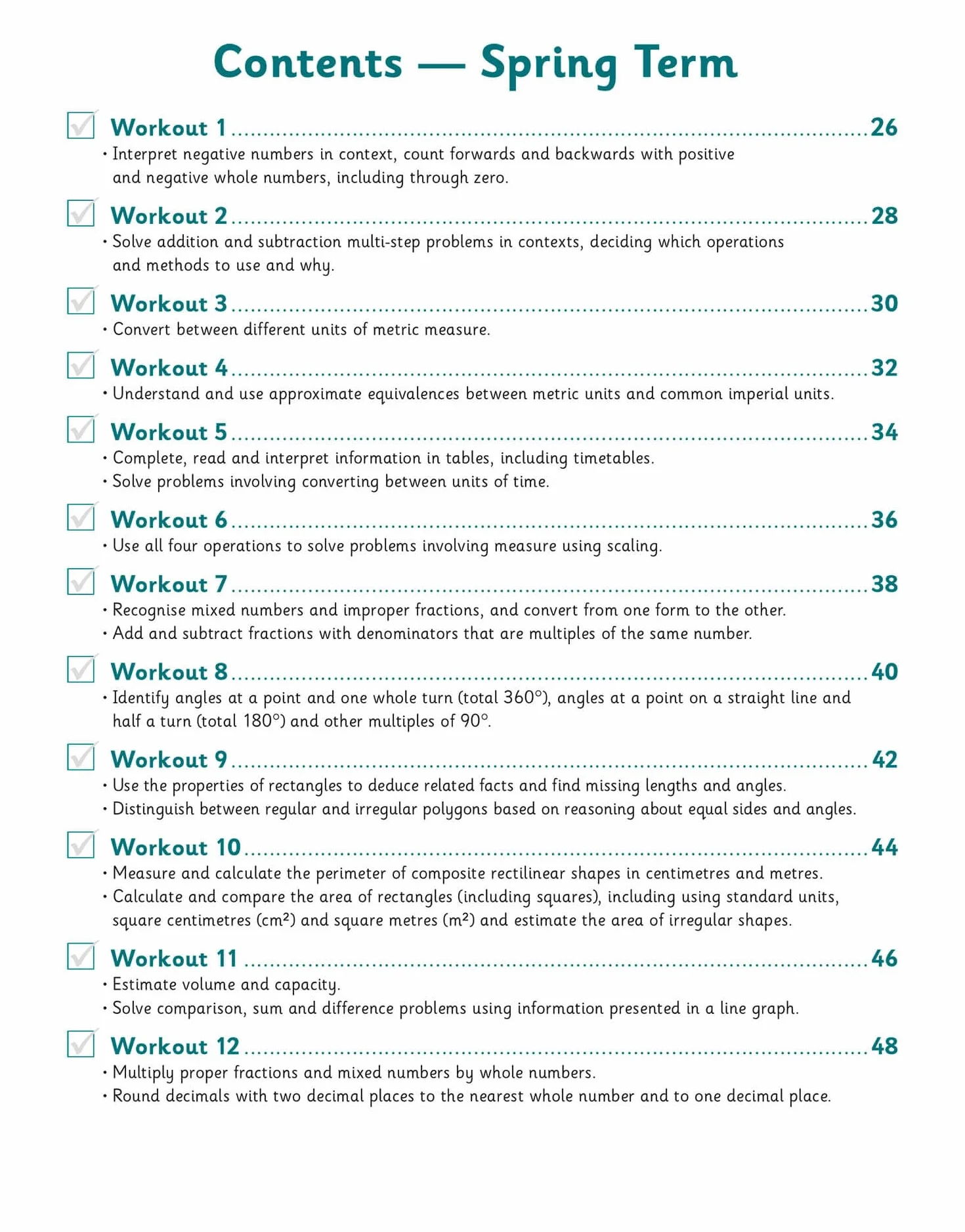 KS2 Year 5 Maths 10-Minute Weekly Workouts