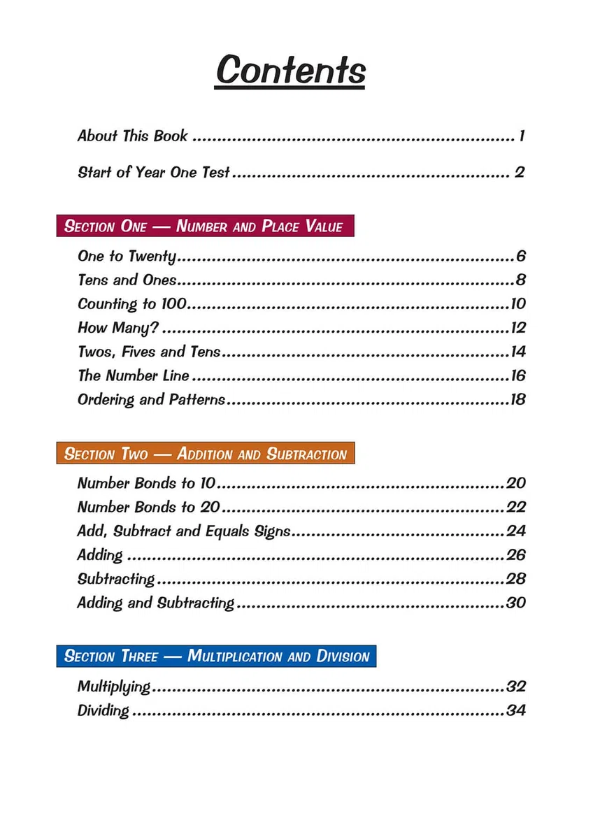 KS1 Maths Year 1 Targeted Study & Question Book