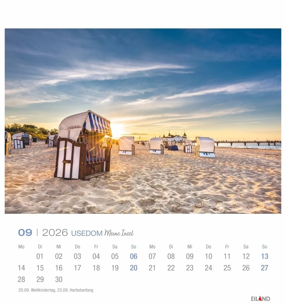 Usedom Postkartenkalender 2026 - Meine Insel: Traumhafter Fotokalender im Postkartenformat. Idyllische Inselfotos in einem kleinen Kalender zum Aufstellen und Aufhängen.