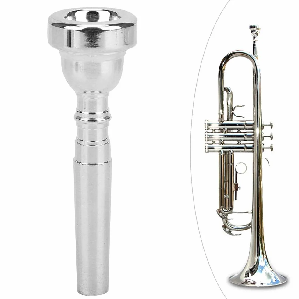 Ustnik do trąbki 7C, oszczędzający pracę, srebrny (akcesoria do instrumentów muzycznych) (srebrny)