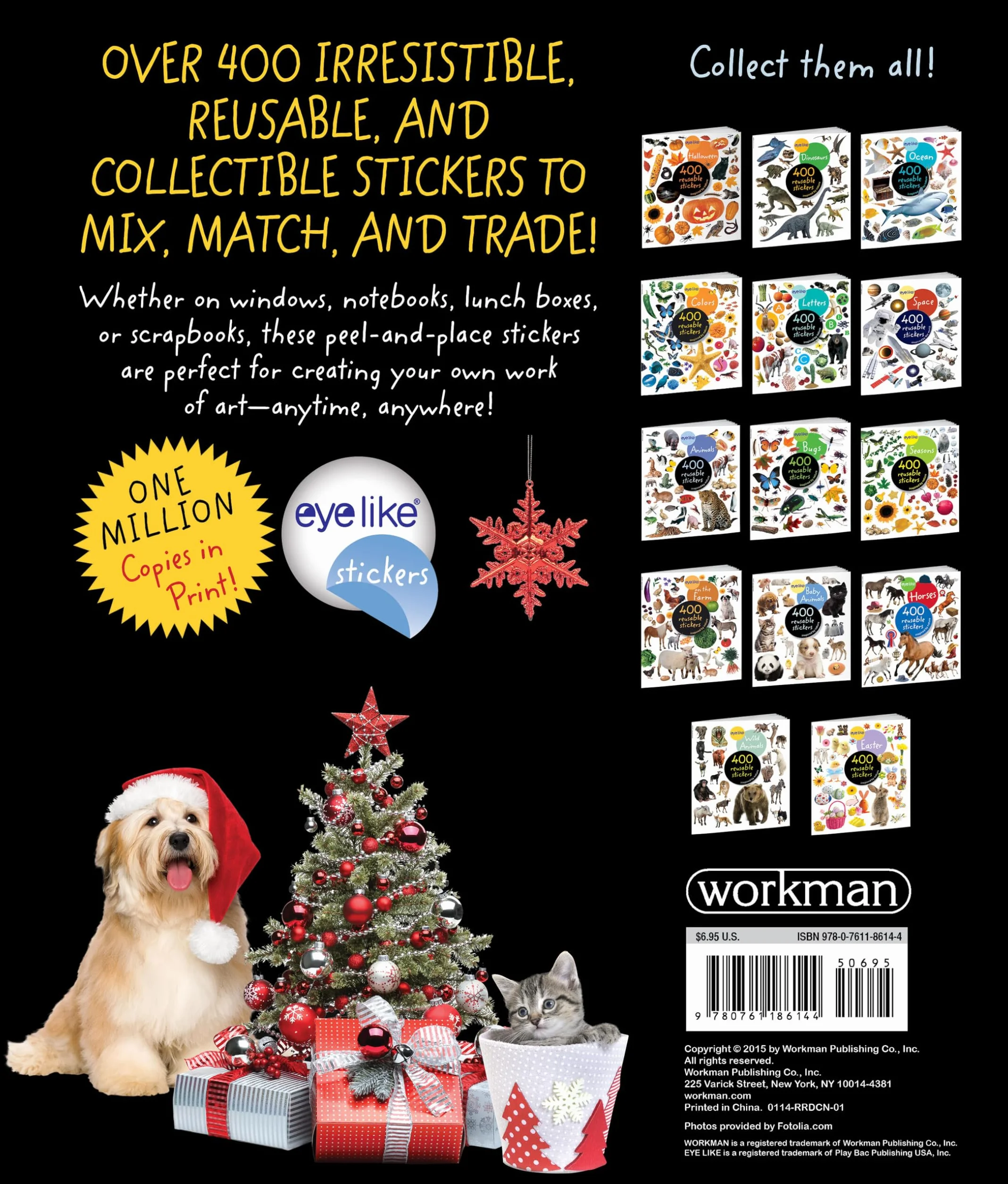 Eyelike Stickers: Christmas: 400 Reusable Stickers