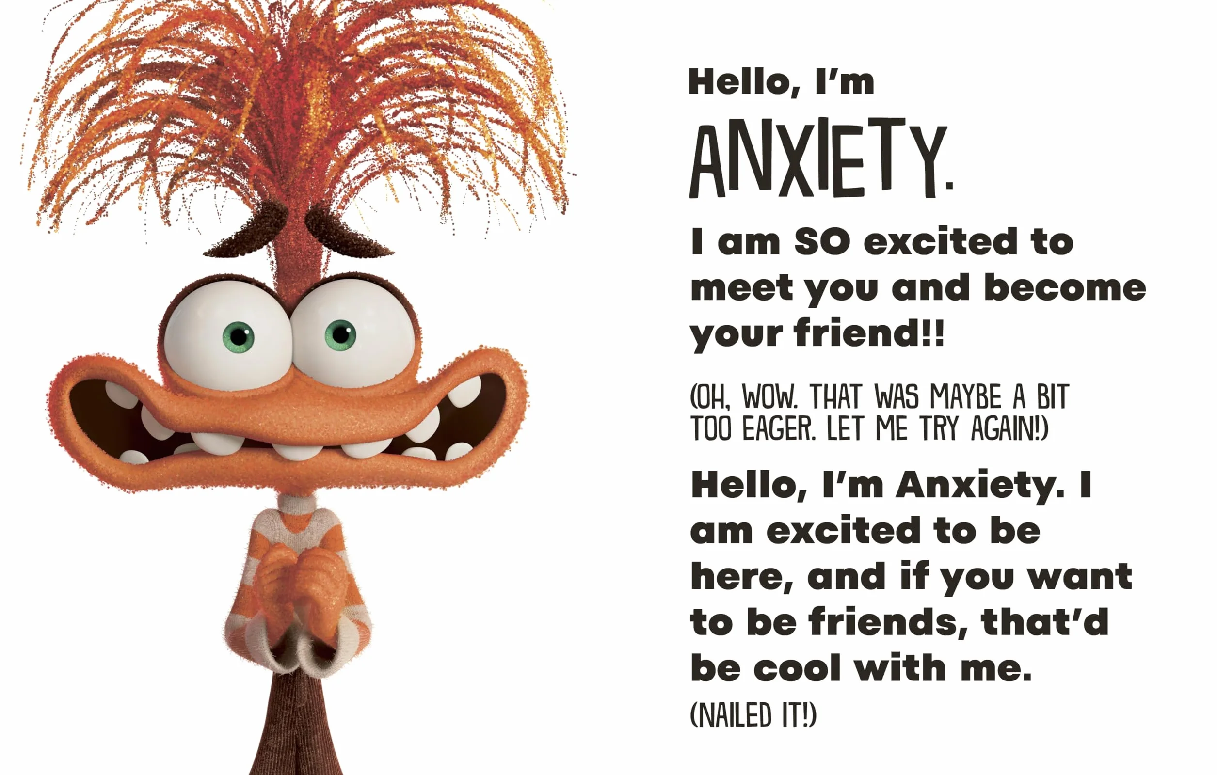Disney Inside Out 2 Hello, I'm Anxiety