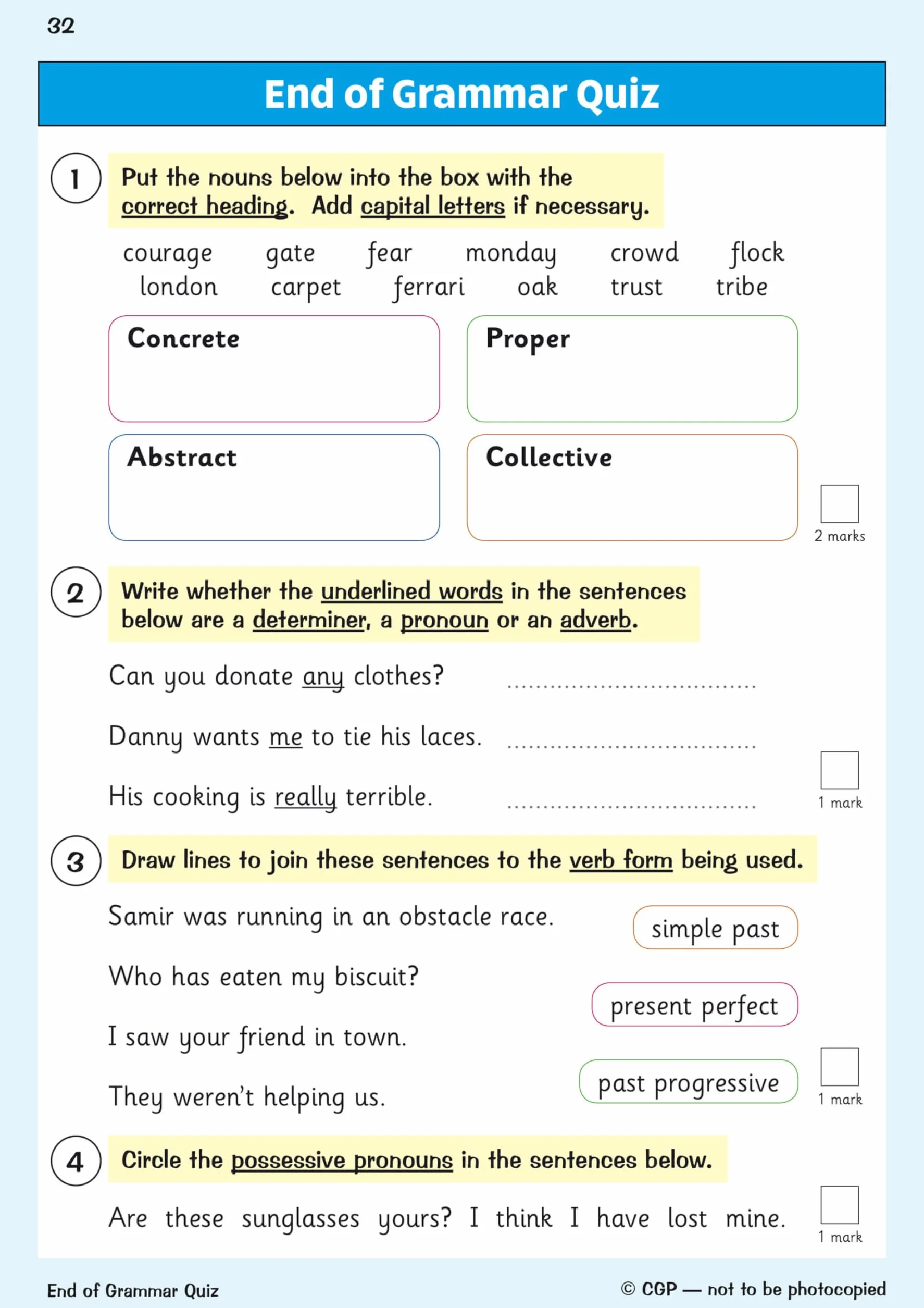KS2 English Year 4 Stretch Grammar, Punctuation & Spelling Targeted Question Book (with Answers)