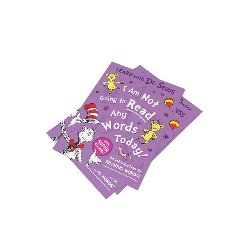 I Am Not Going to Read Any Words Today: Enjoy learning to read with Dr. Seuss in this colourful illustrated sticker activity book – perfect for young children and parents alike