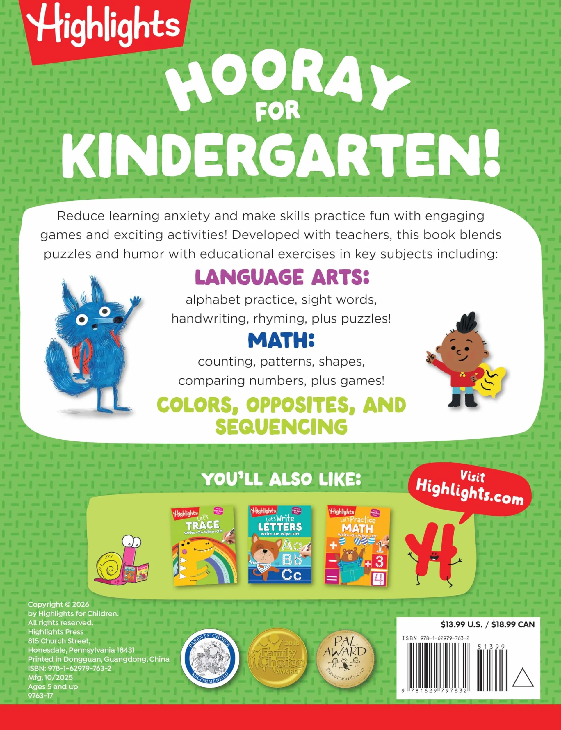 Kindergarten Big Fun Workbook: Kindergarten Workbook with Learning Activities for School Prep and Readiness, Kindergarten Activity Book for Ages 5-6