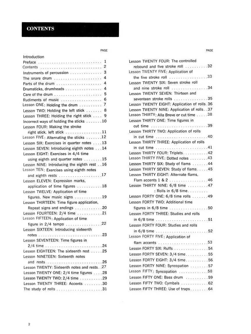 Drum method for band and orchestra - book 1: 01