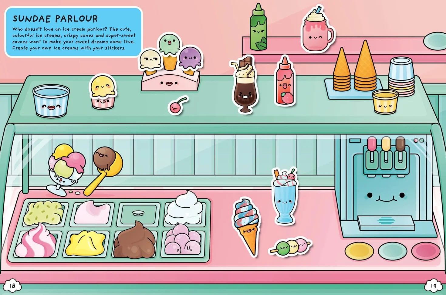 Cosy Cute Mini Food Sticker book: New for 2025! A super kawaii sticker book for kids from 5 and up.