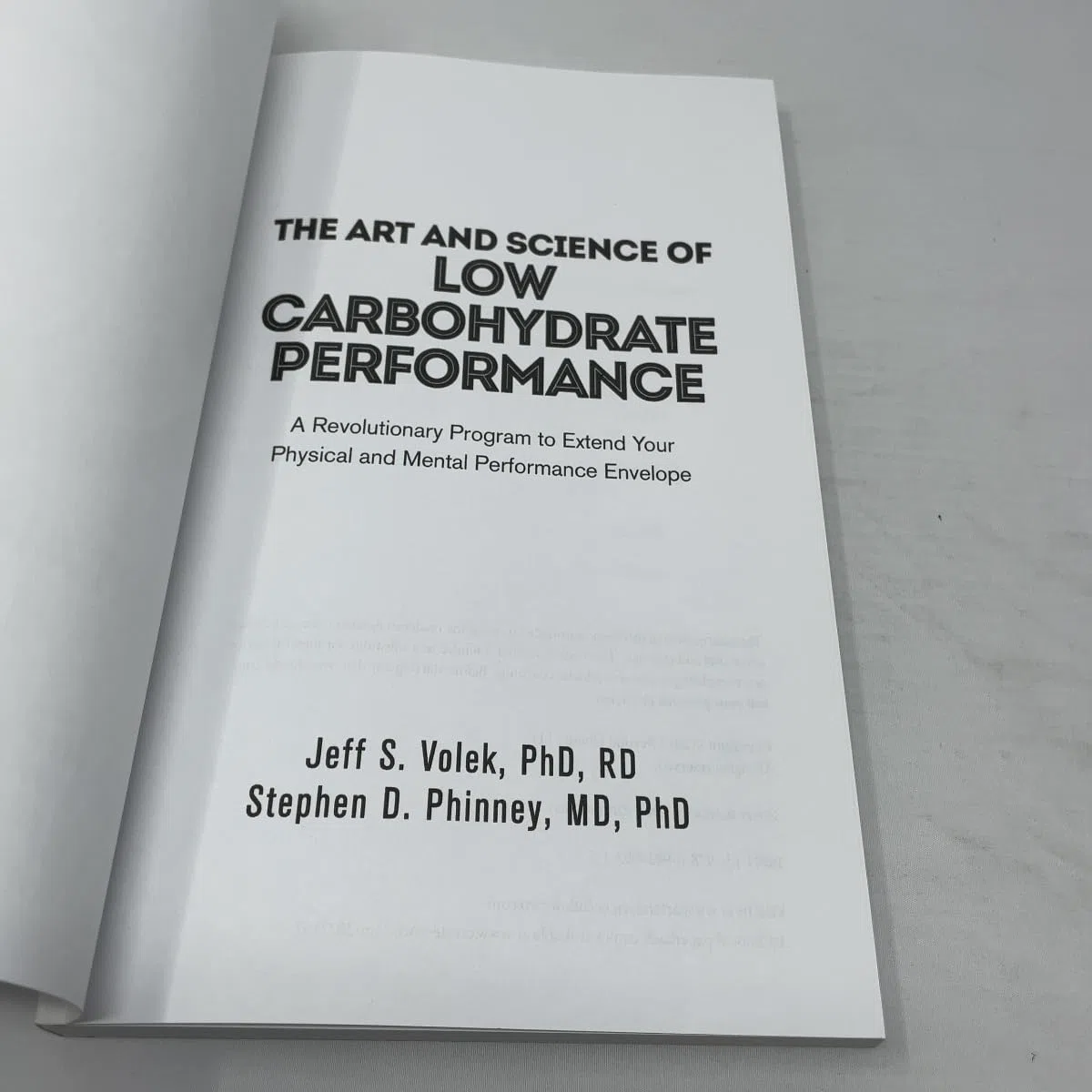 The Art and Science of Low Carbohydrate Performance