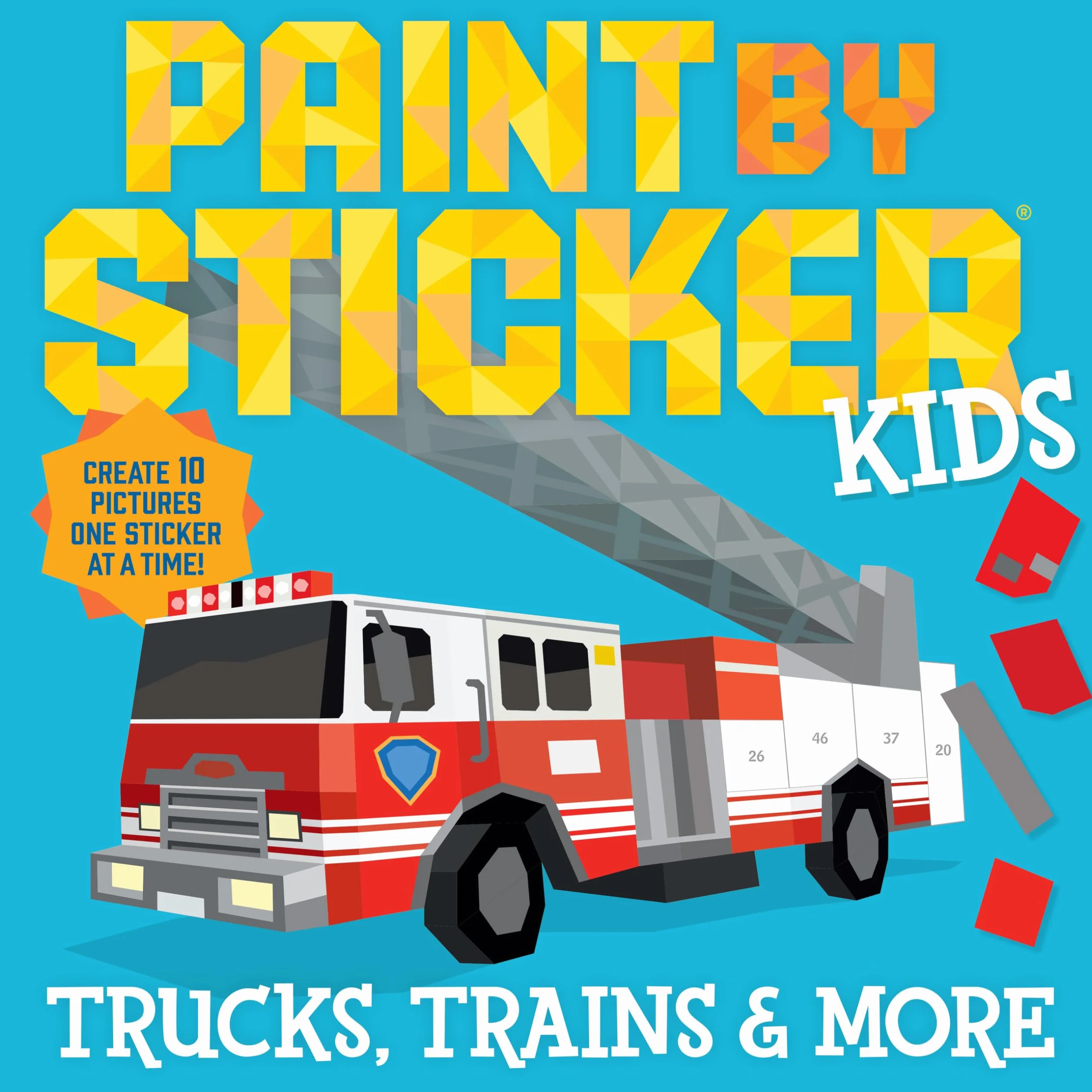Paint by Sticker Kids: Trucks, Trains & More: Create 10 Pictures One Sticker at a Time!