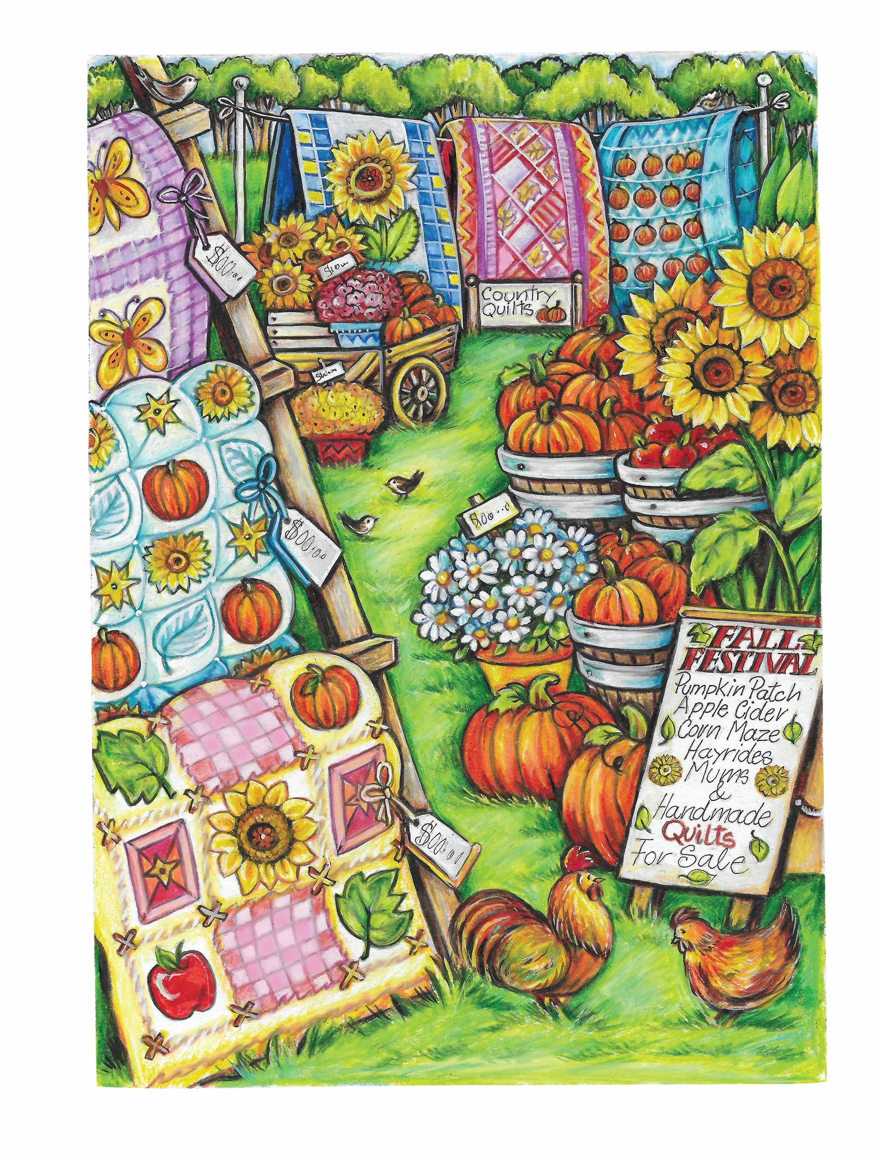 Creative Haven Autumn Harvest Coloring Book