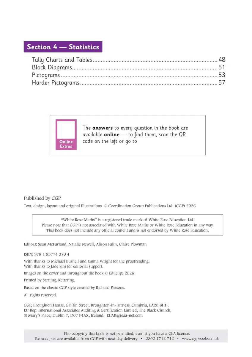 New CGP KS1 Maths Workbook - Year 2 Summer Term (extra practice for the White Rose scheme)