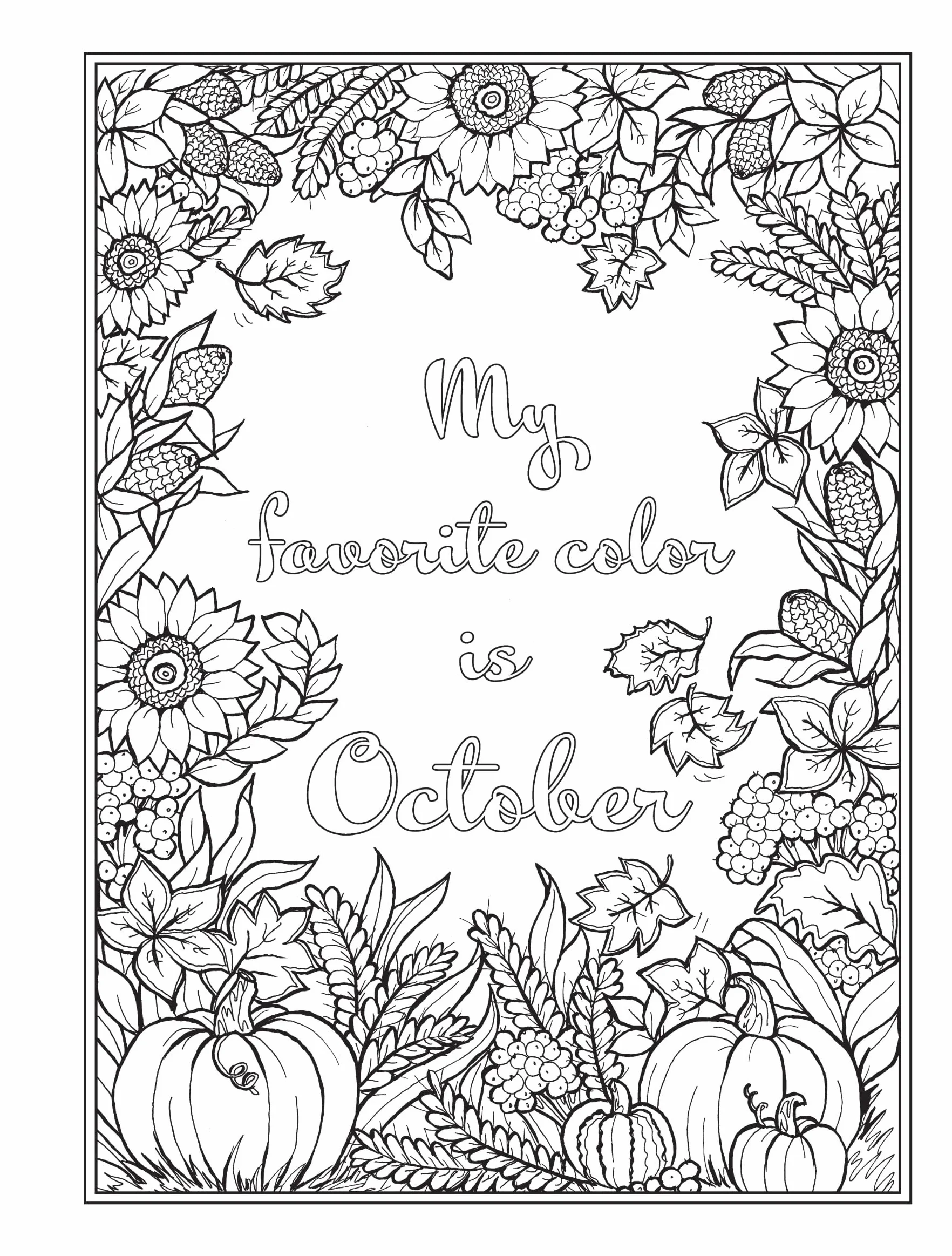 Creative Haven Autumn Harvest Coloring Book