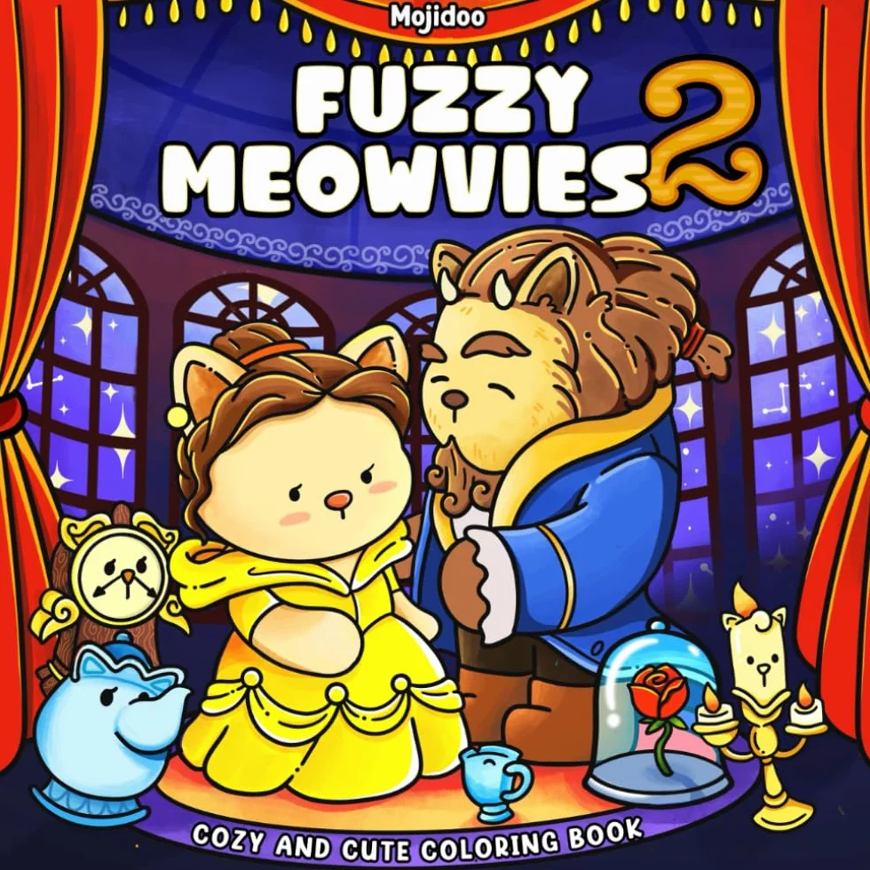Fuzzy Meowvies 2: Cozy Movie-Inspired Cat Coloring Book for Adults and Cinephiles