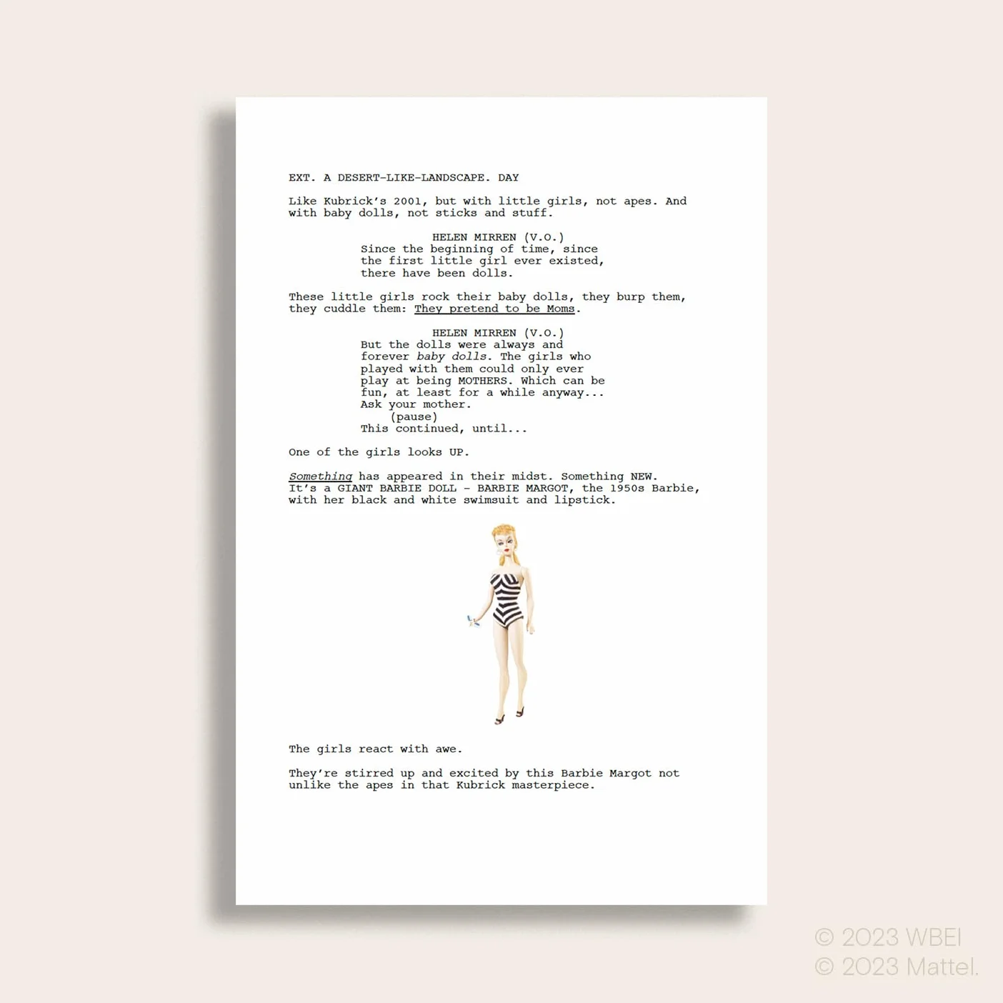 Barbie: The Screenplay