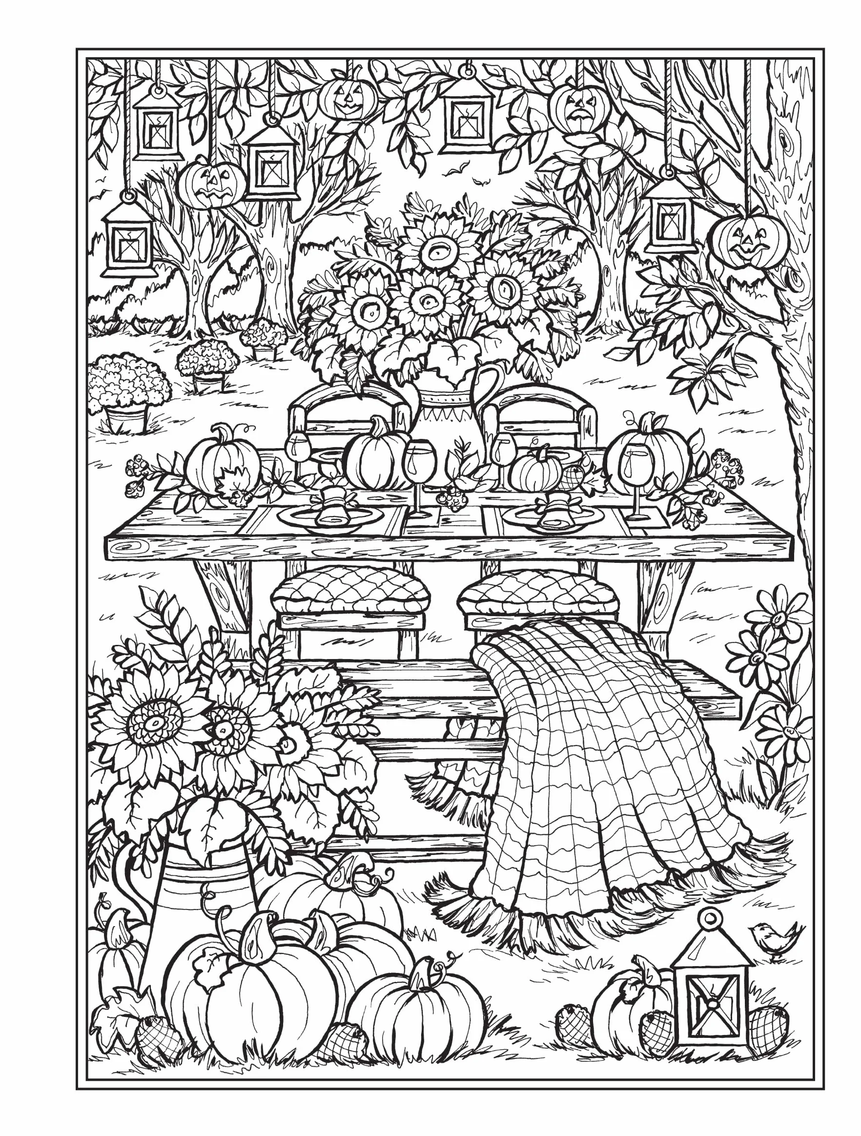Creative Haven Autumn Harvest Coloring Book