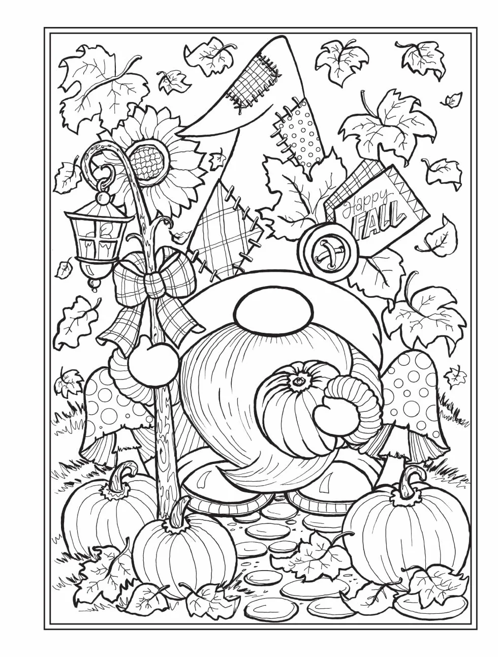 Creative Haven Autumn Harvest Coloring Book