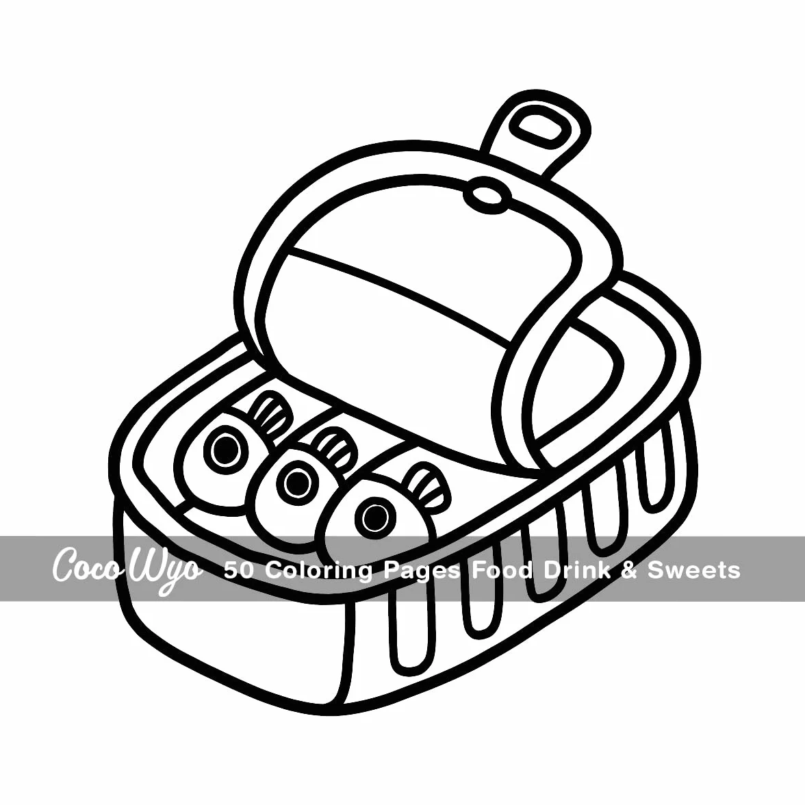 Food Drink & Sweets: Coloring Book for Adults and Kids, Bold and Easy, Simple and Big Designs for Relaxation Featuring a Variety of Foods, Drinks, Desserts and Fruits