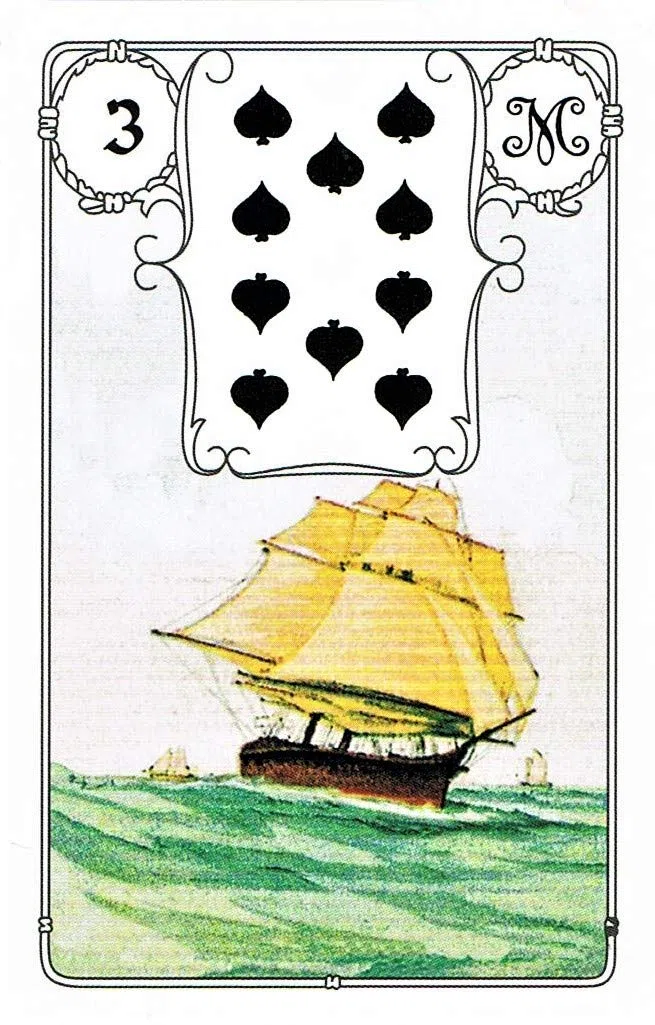 Lenormand Orakelkarten - Blaue Eule: Wahrsagekarten mit Symbolen
