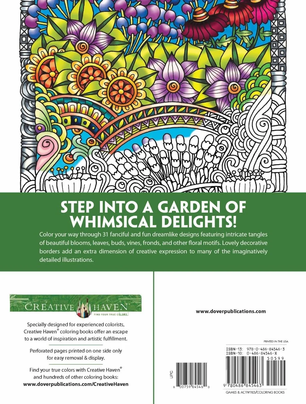 Creative Haven Entangled Gardens Coloring Book