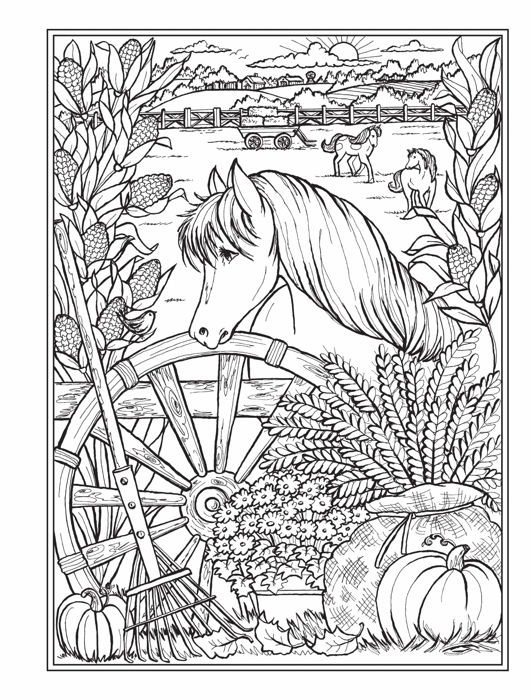 Creative Haven Autumn Harvest Coloring Book