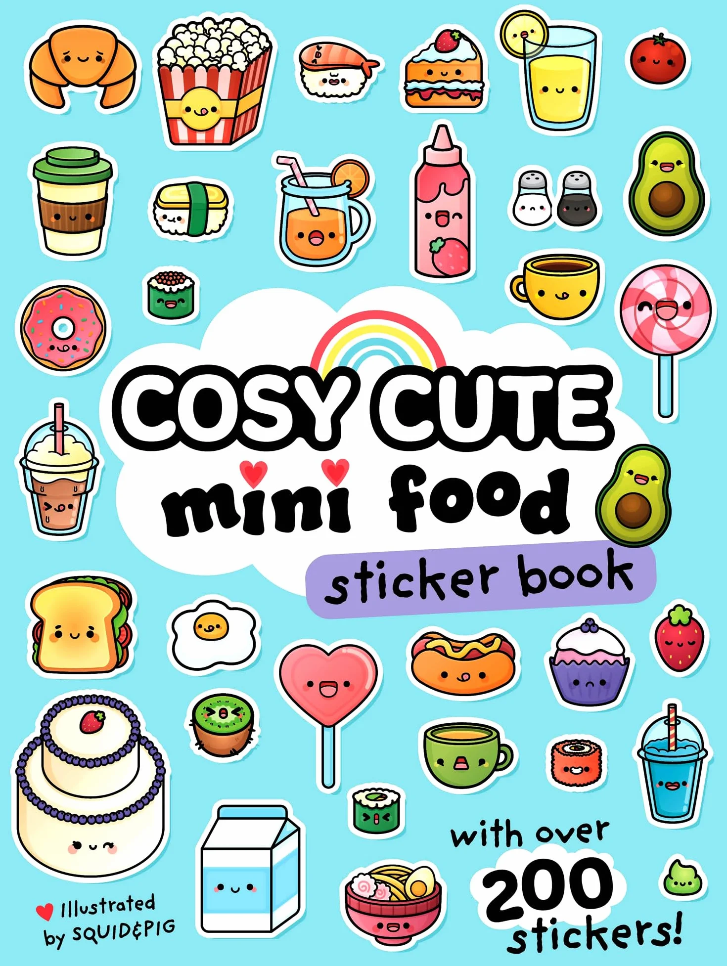 Cosy Cute Mini Food Sticker book: New for 2025! A super kawaii sticker book for kids from 5 and up.