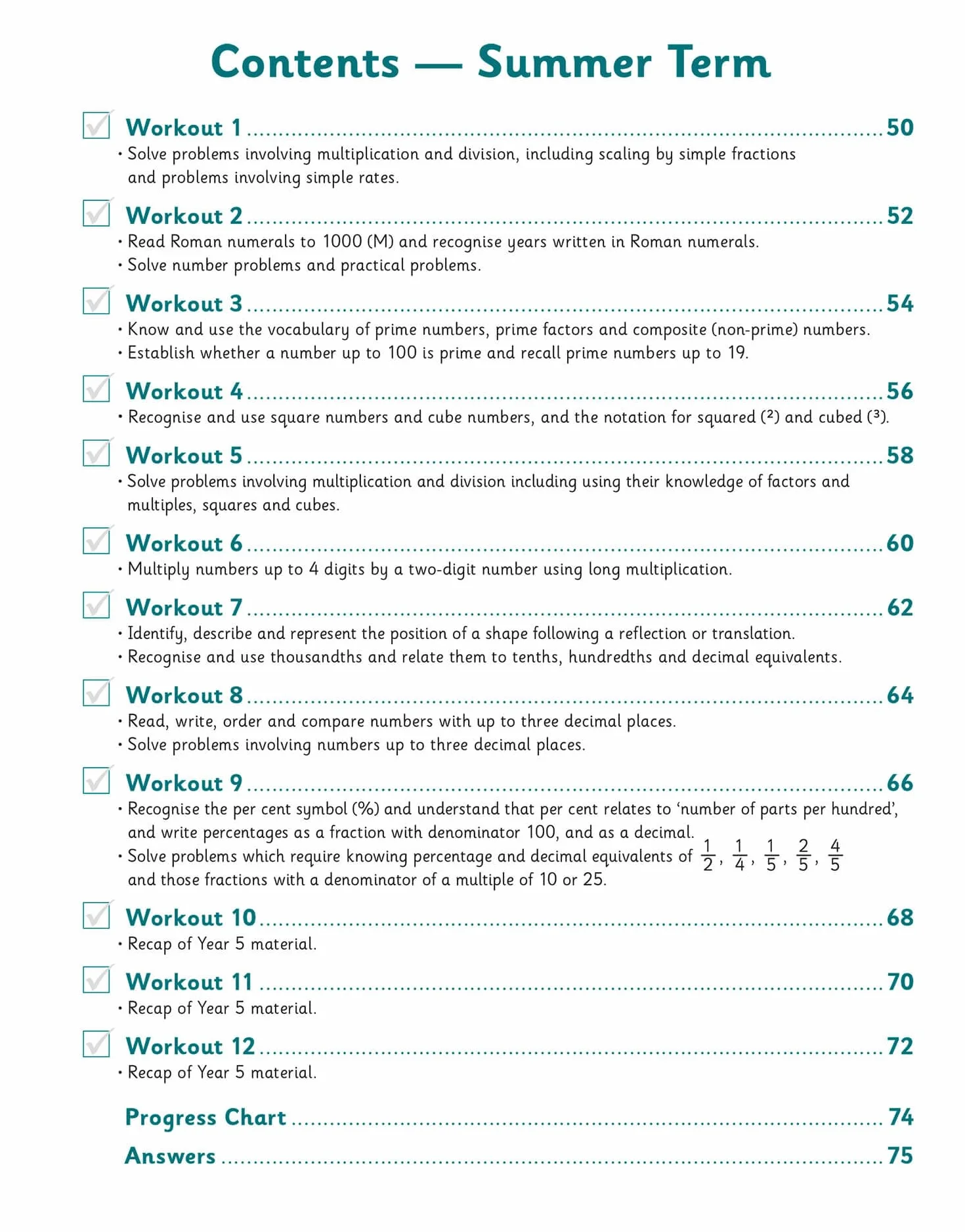 KS2 Year 5 Maths 10-Minute Weekly Workouts