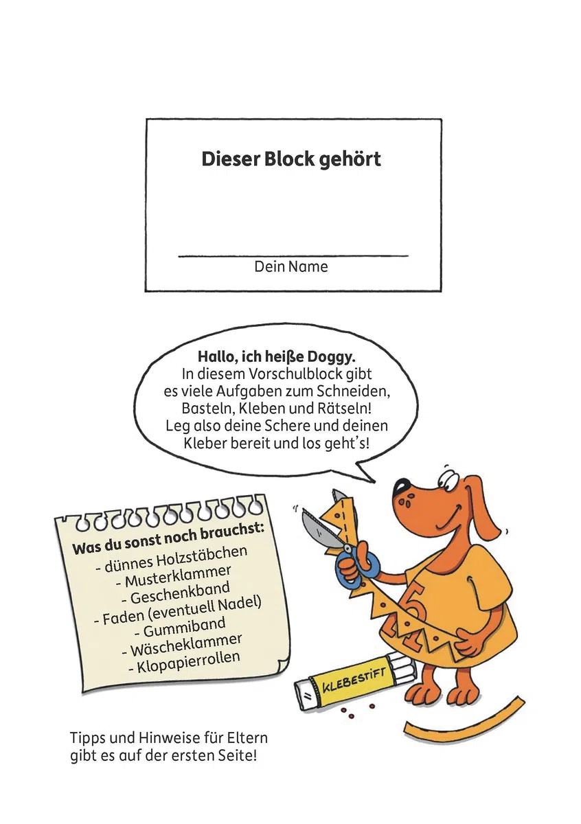 Ubungsmaterial fur kindergarten und vorschule - t618 - vorschulblock - schneiden, kleben, basteln ab: Bunter Rätselblock - Förderung mit Freude: 618