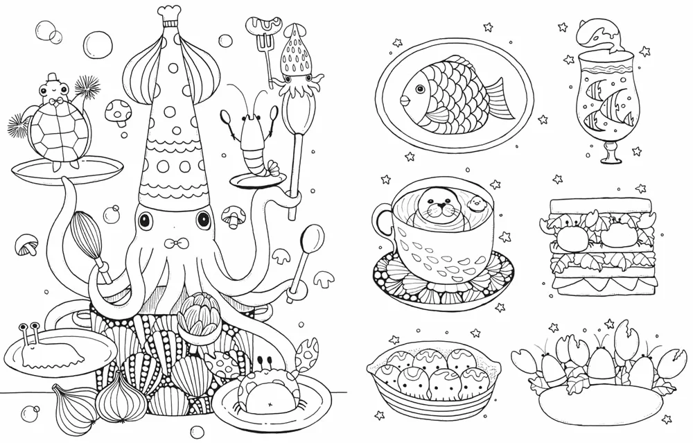 A Million Sea Creatures: Marine Cuties to Colour