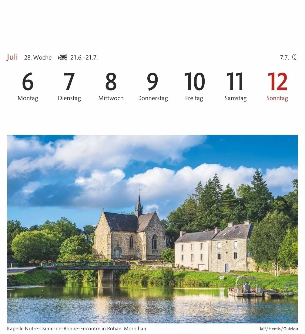 Bretagne & Normandie Sehnsuchtskalender 2026 - Wochenkalender mit 53 Postkarten: 53 Postkarten in einem Wochenkalender mit Urlaubsflair. ... Frankreich im Alltag. Auch zum Aufhängen