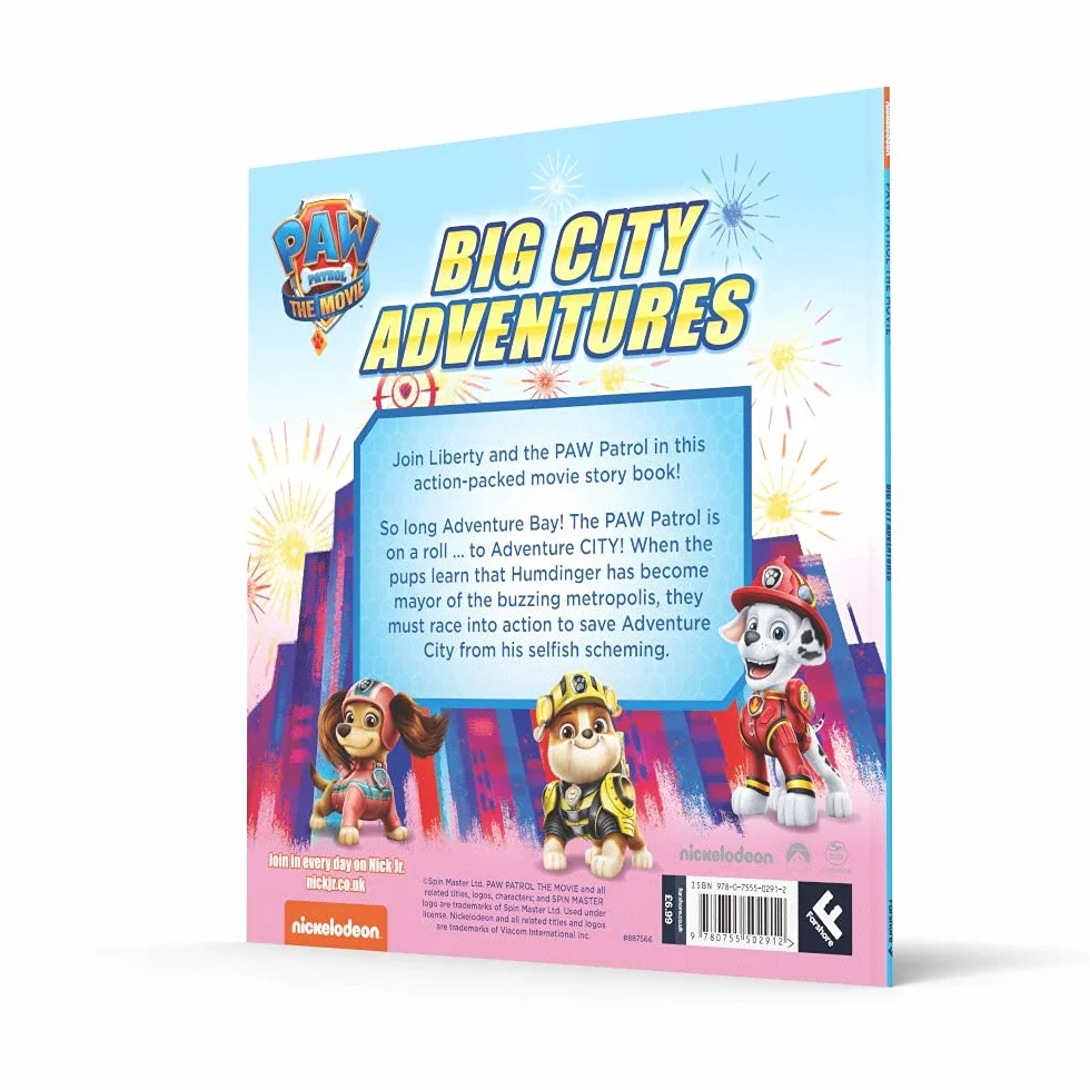 PAW Patrol Picture Book – The Movie: Big City Adventures: The official illustrated story book of the HIT movie for children aged 2, 3, 4, 5