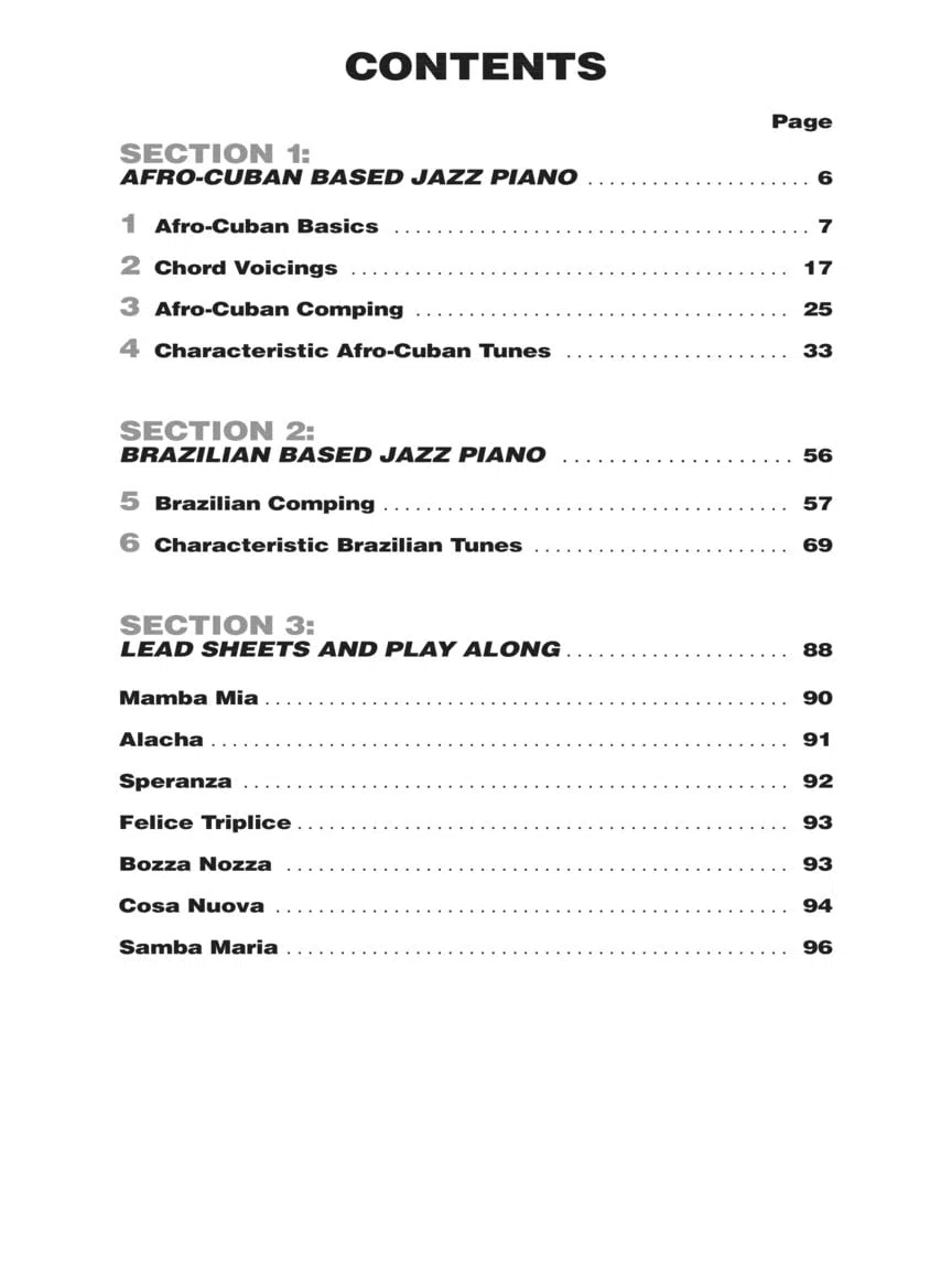 Latin jazz piano piano +cd: The Complete Guide with CD!