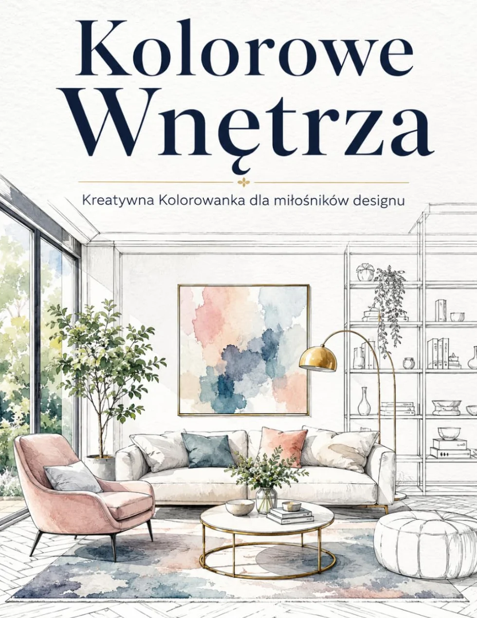 Kolorowe Wnętrza: Kreatywna Kolorowanka dla miłośników designu