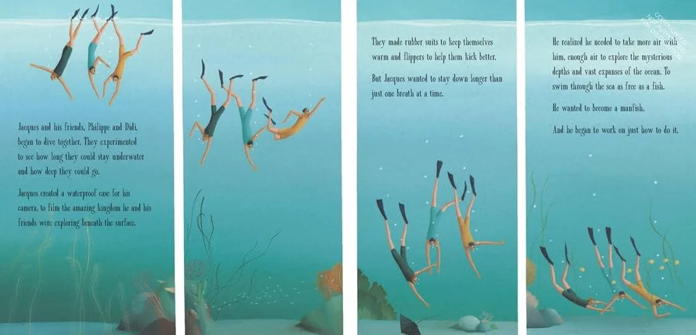 Manfish: A Story of Jacques Cousteau: A Story of Jacques Cousteau (Jacques Cousteau Book for Kids, Children's Ocean Book, Underwater Picture Book for Kids)