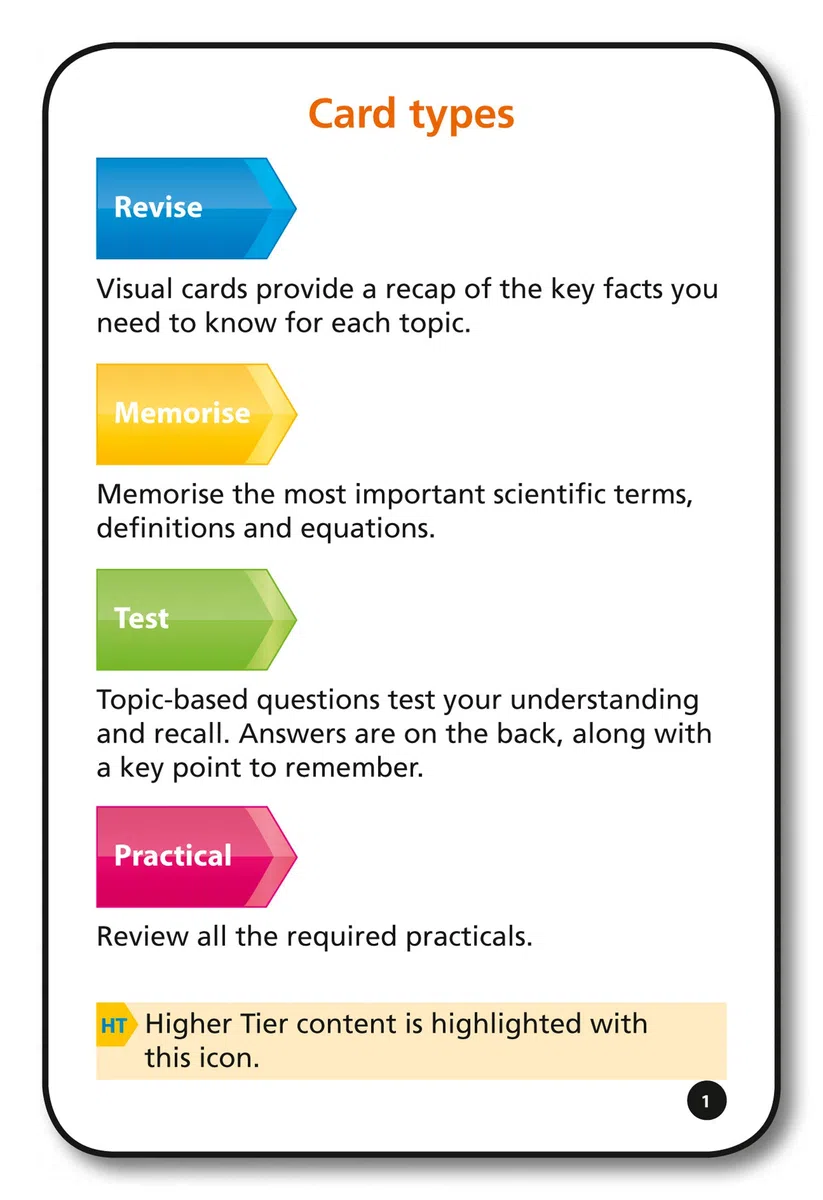 AQA GCSE 9-1 Chemistry Revision Cards: Ideal for the 2026 and 2027 exams