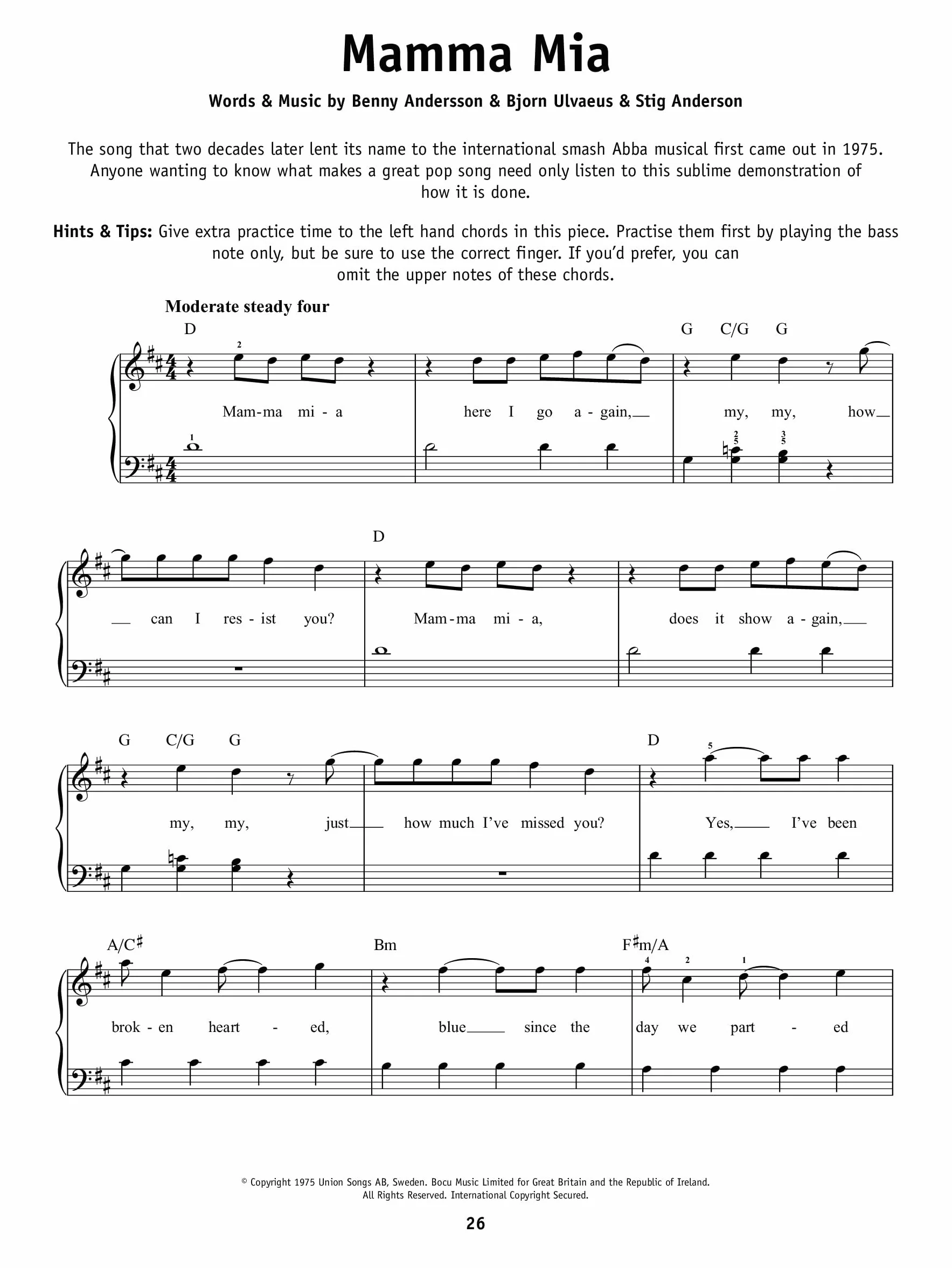 Really easy piano: abba