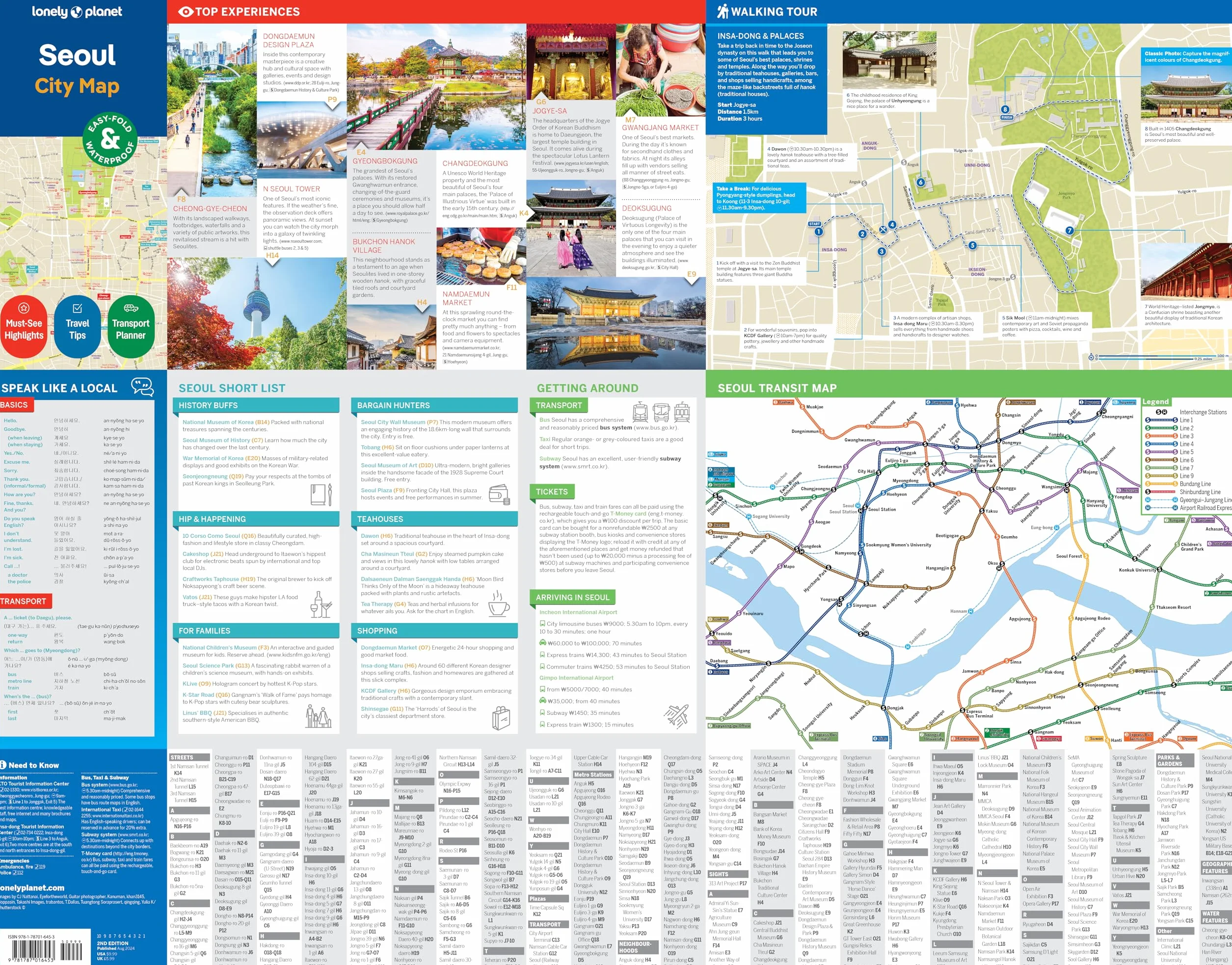 Seoul City Map 2ed -anglais-: Durable, Waterproof, Easy-Fold Planning Map with Attractions & Walking Tours