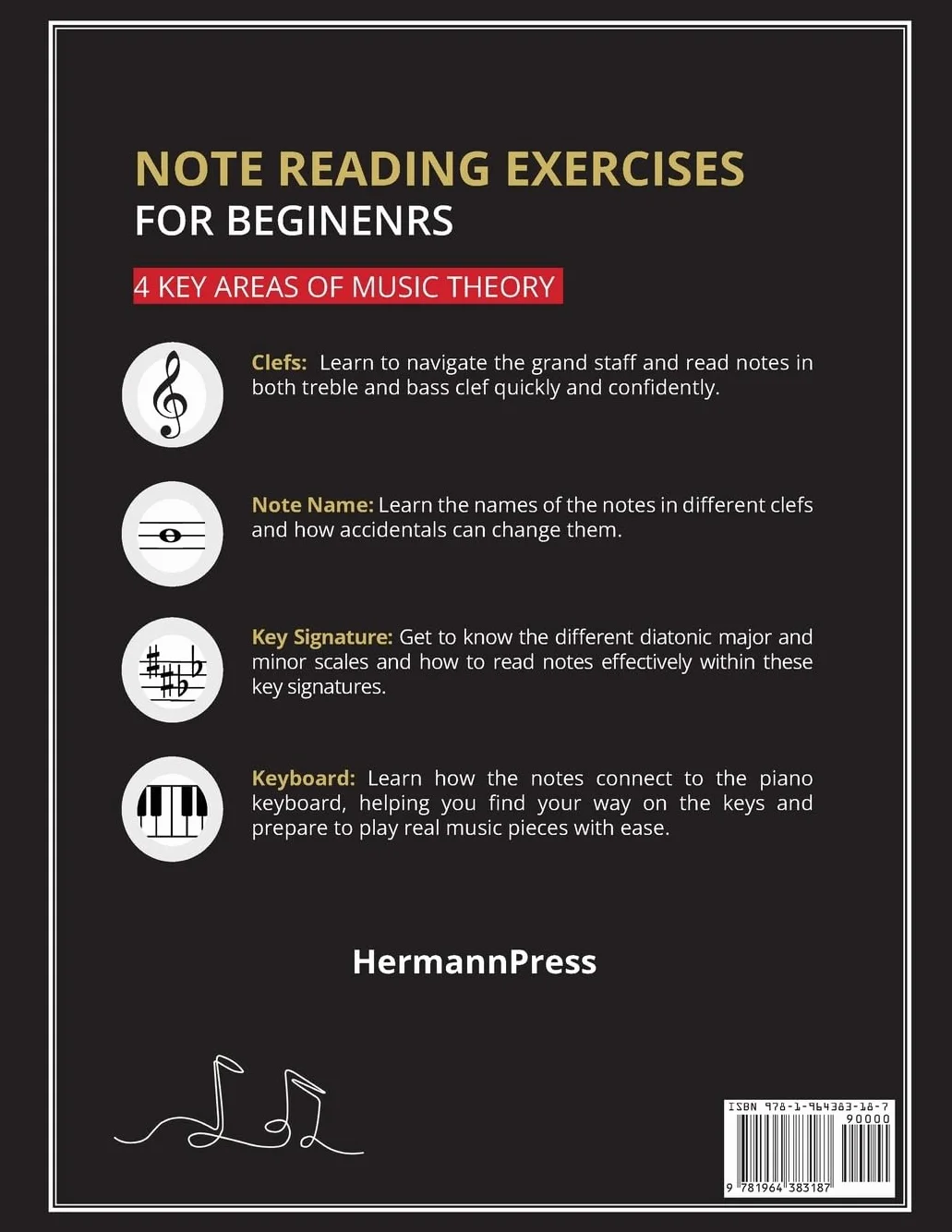 Easy! Piano Note Reading Exercises for Beginners: Learn How to Read Music, with Large Notes, and Easy Examples
